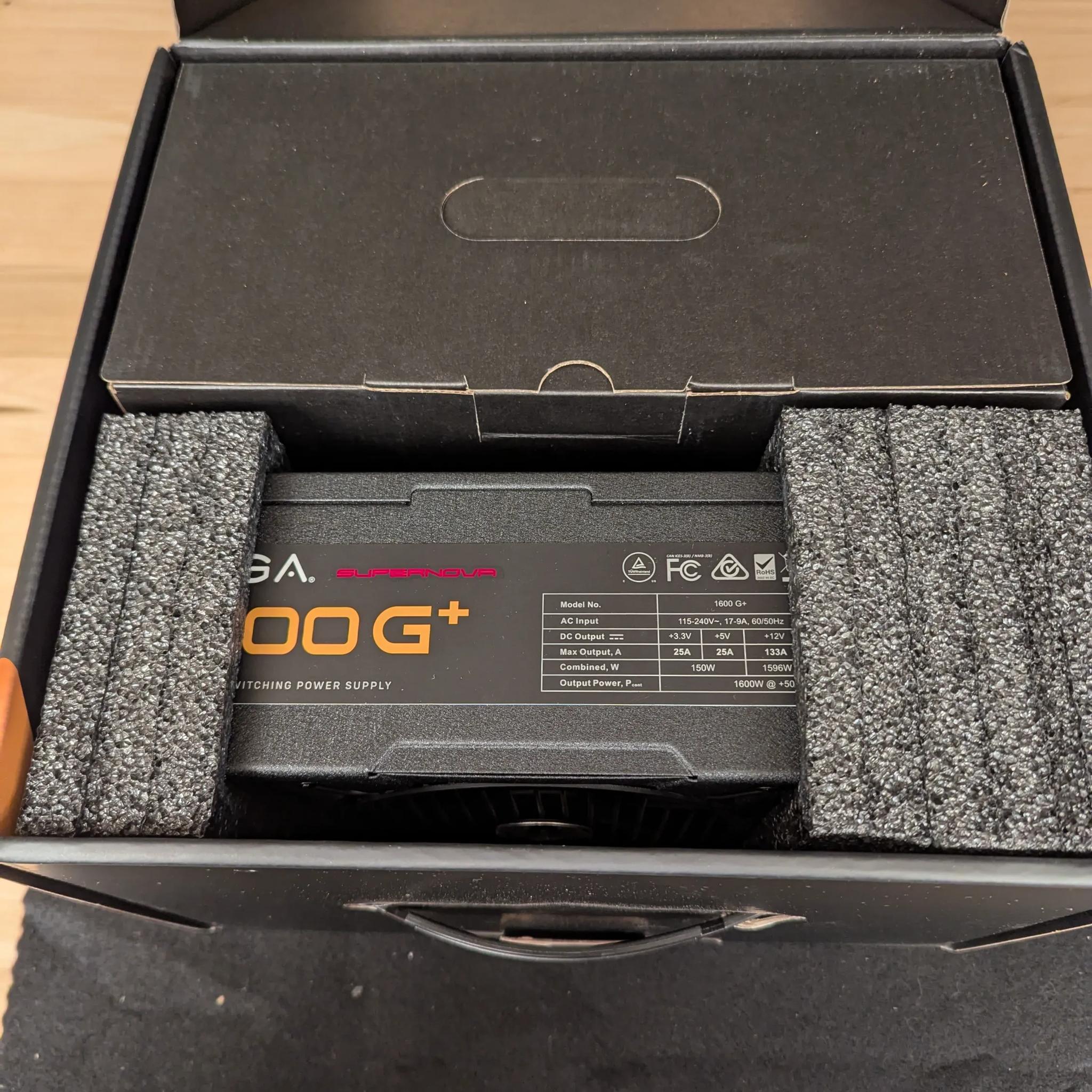💥 EVGA SuperNOVA 1600 G+ | 80+ Gold 1600W PSU – Monster Power Supply with ALL CABLES