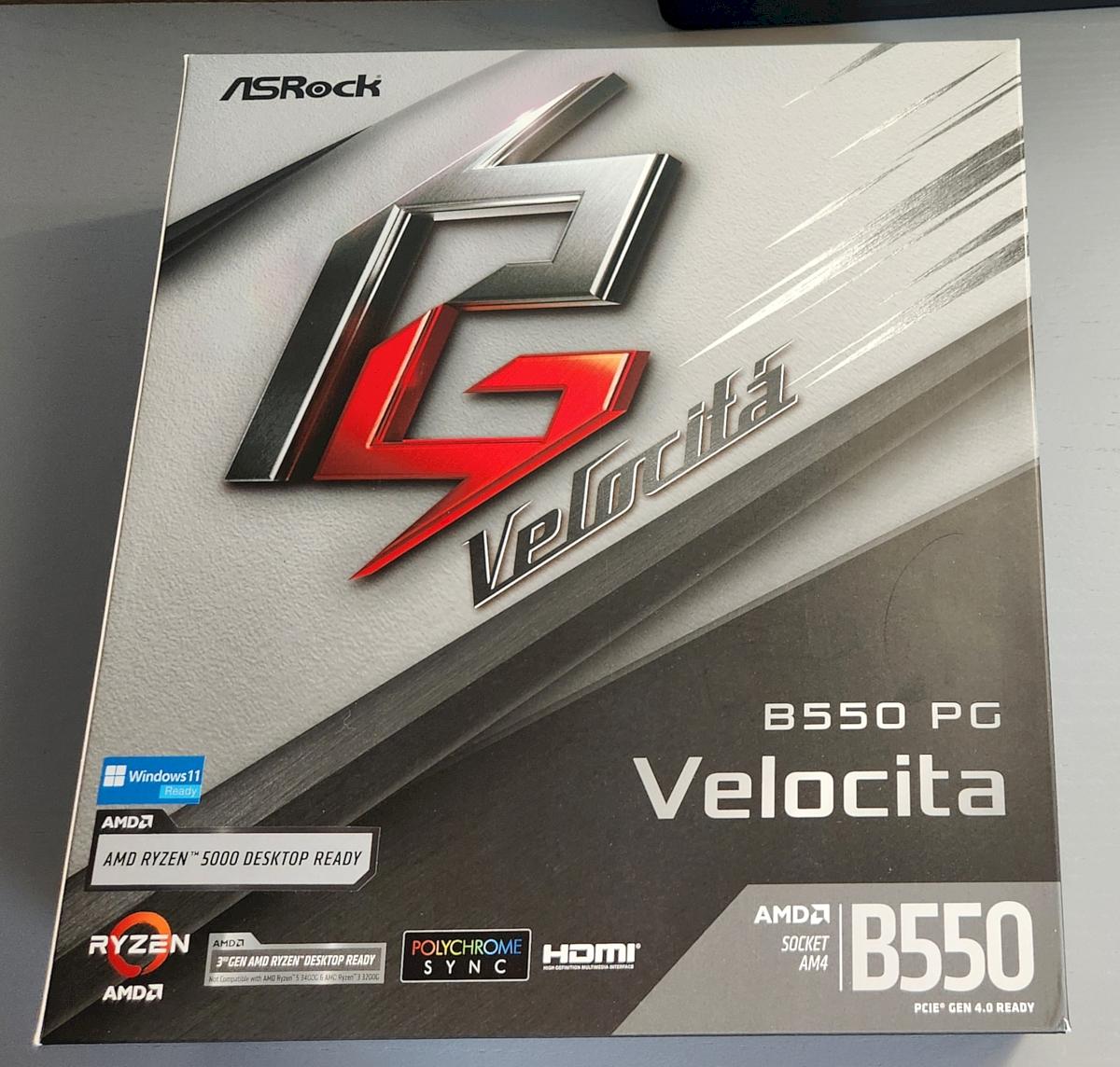 ASRock B550 PG Velocita + Intel AX210 Wifi 6E card + Asus Wifi 6E antenna