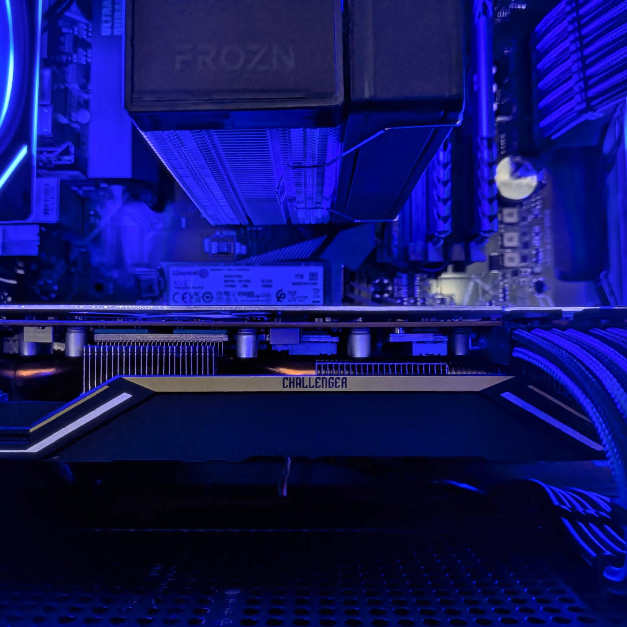 🟦"Bioluminescence"🟦 1080p Gaming PC | 5700 XT - Ryzen 5 3600 - 16GB RAM - 1TB NVME | WiFi & Win 11