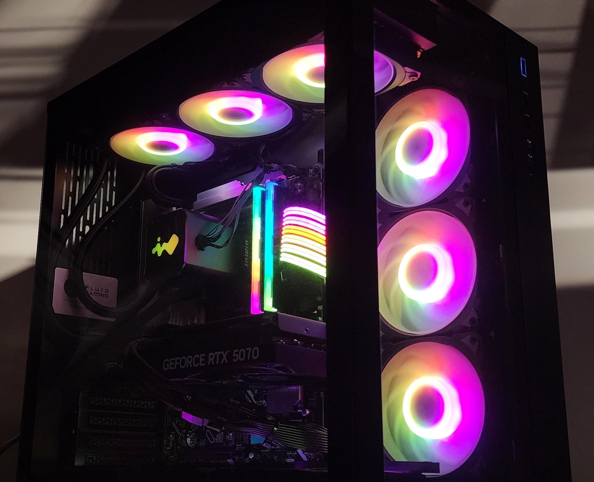 Gaming PC Ultra 7 270K 32GB RAM 1TB SSD RTX 5070 12GB Windows 11 Computer