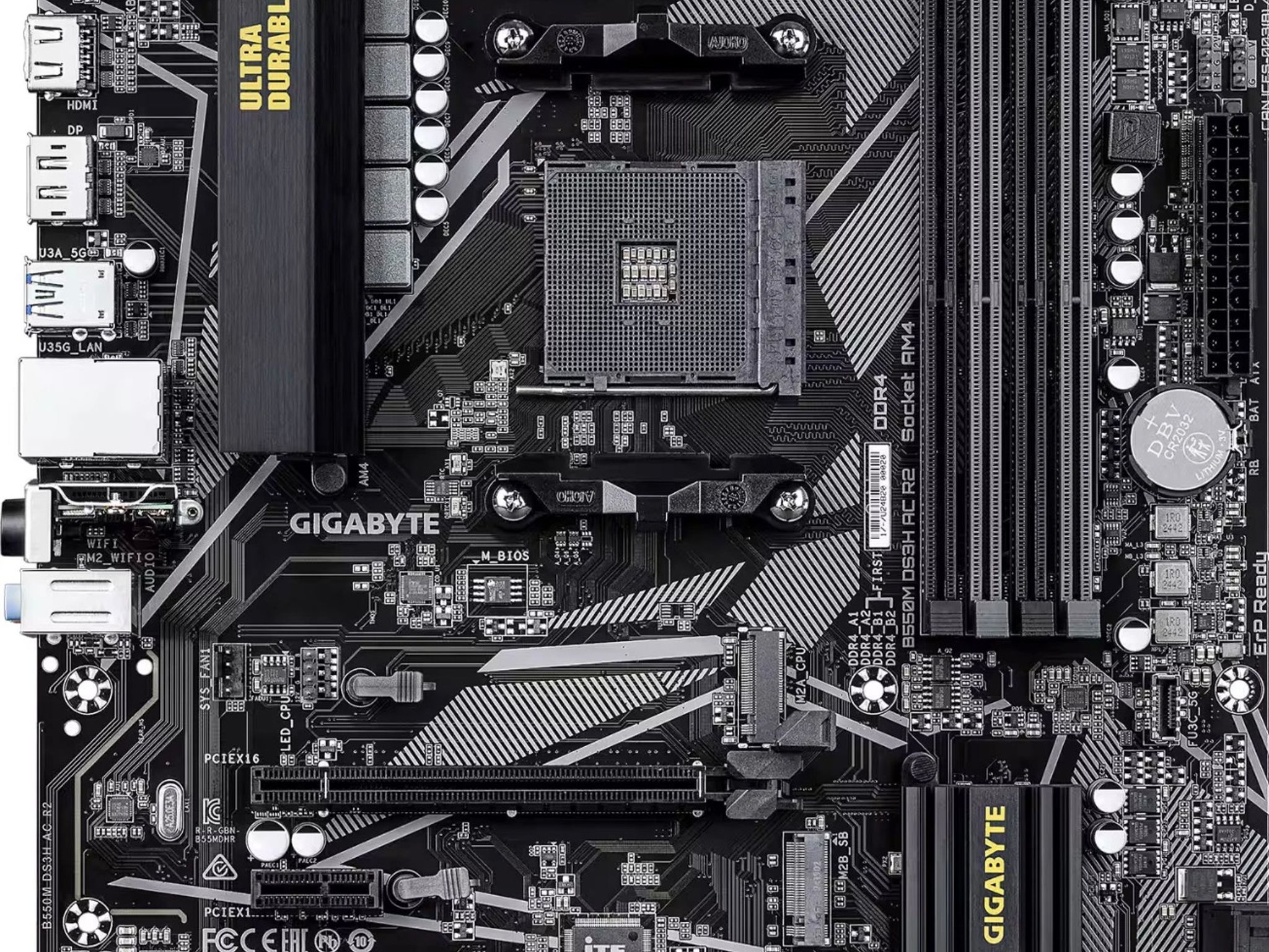 NEW GIGABYTE B550M DS3H AC R2 AM4 AMD B550 Micro ATX Motherboard