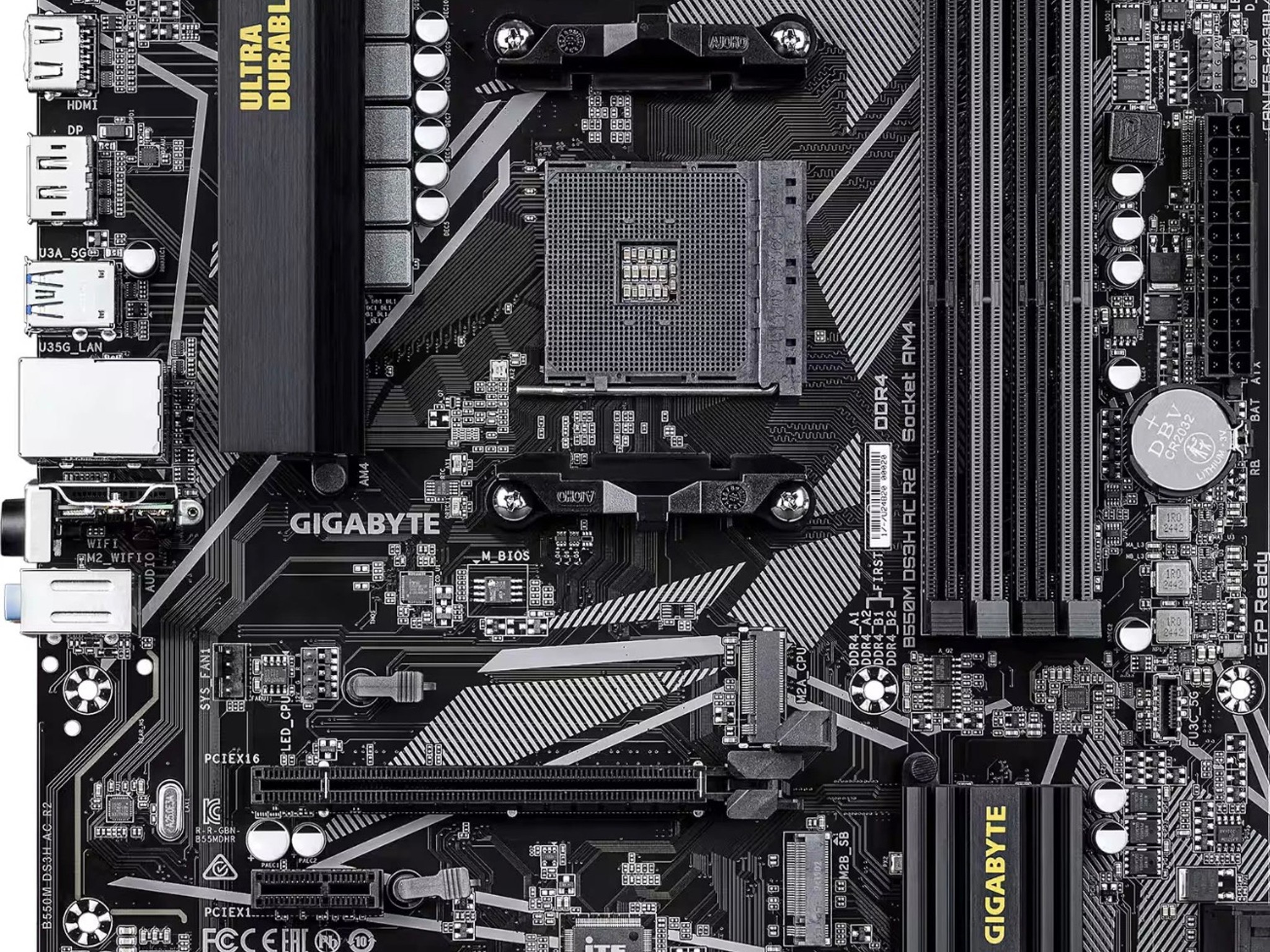 NEW GIGABYTE B550M DS3H AC R2 AM4 AMD B550 Micro ATX Motherboard