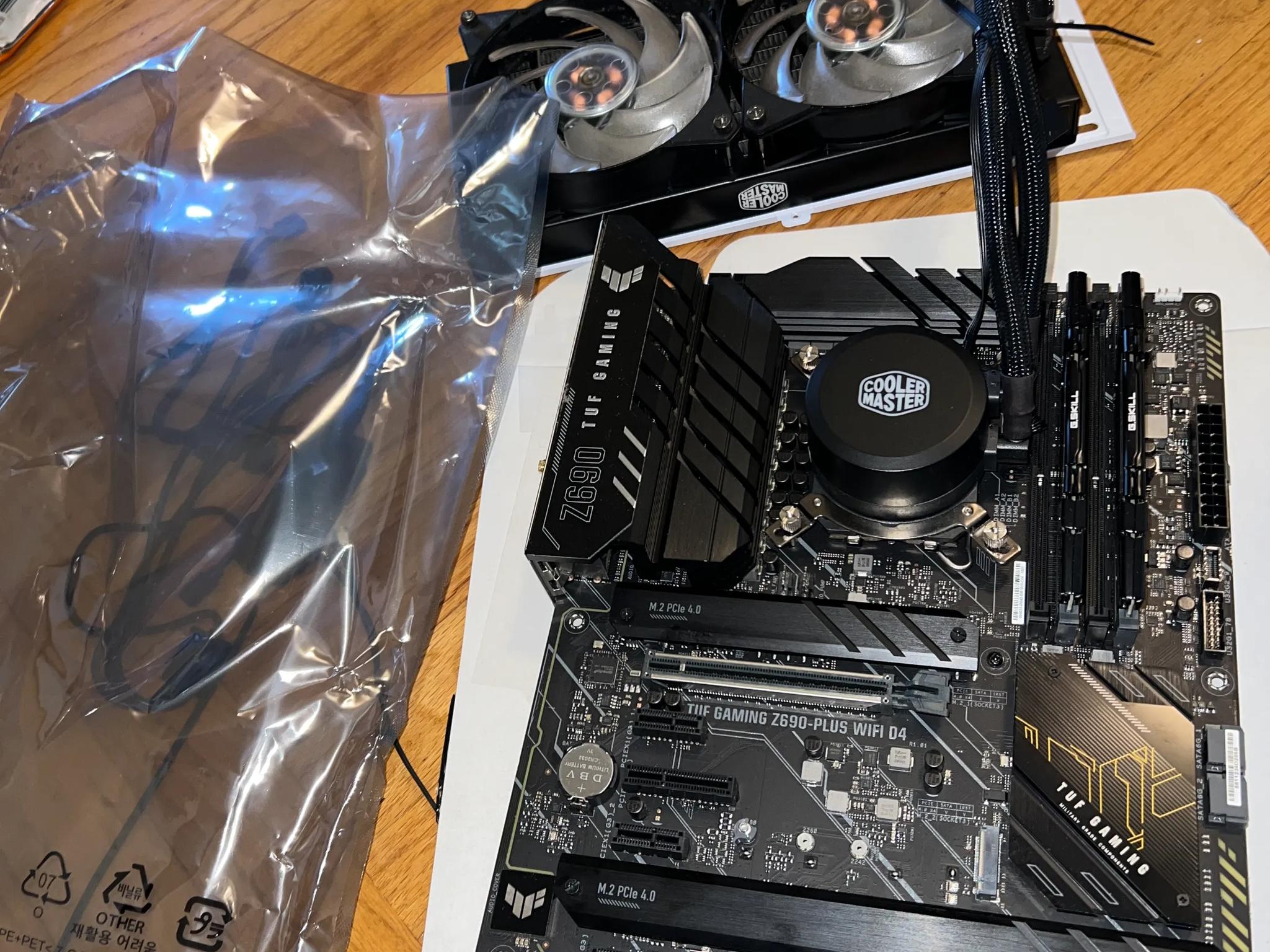 Motherboard, CPU, CPU AIO Cooler, RAM