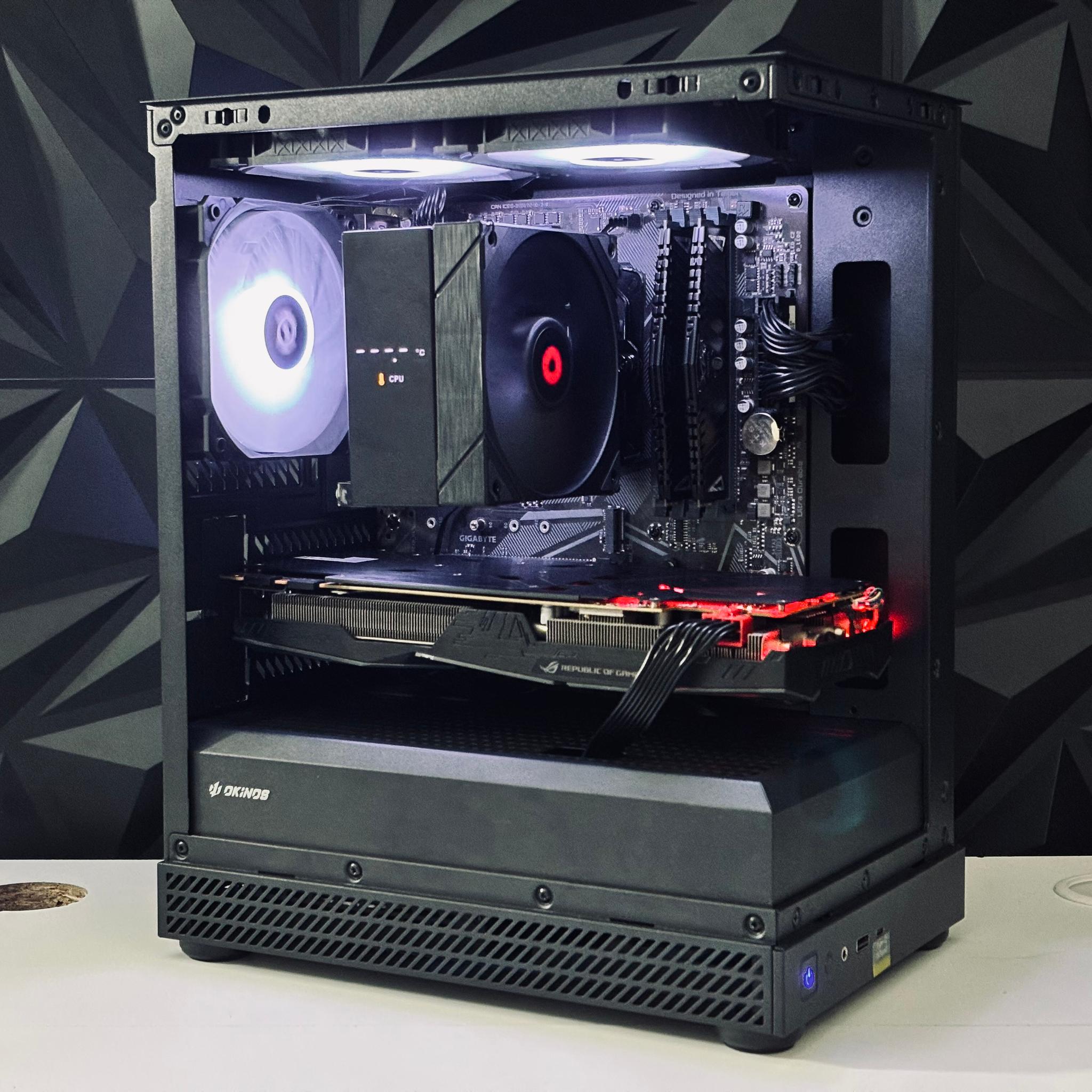 🧡🖤 Black Gaming PC - GTX 1070 / Ryzen 5 3600 / 16GB RAM  🖤🧡