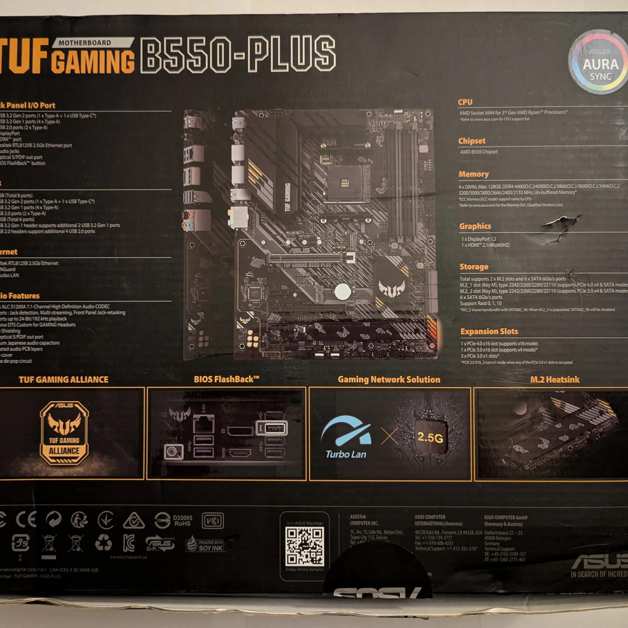 Asus TUF Gaming B550-Plus ATX AM4 Motherboard Read Description