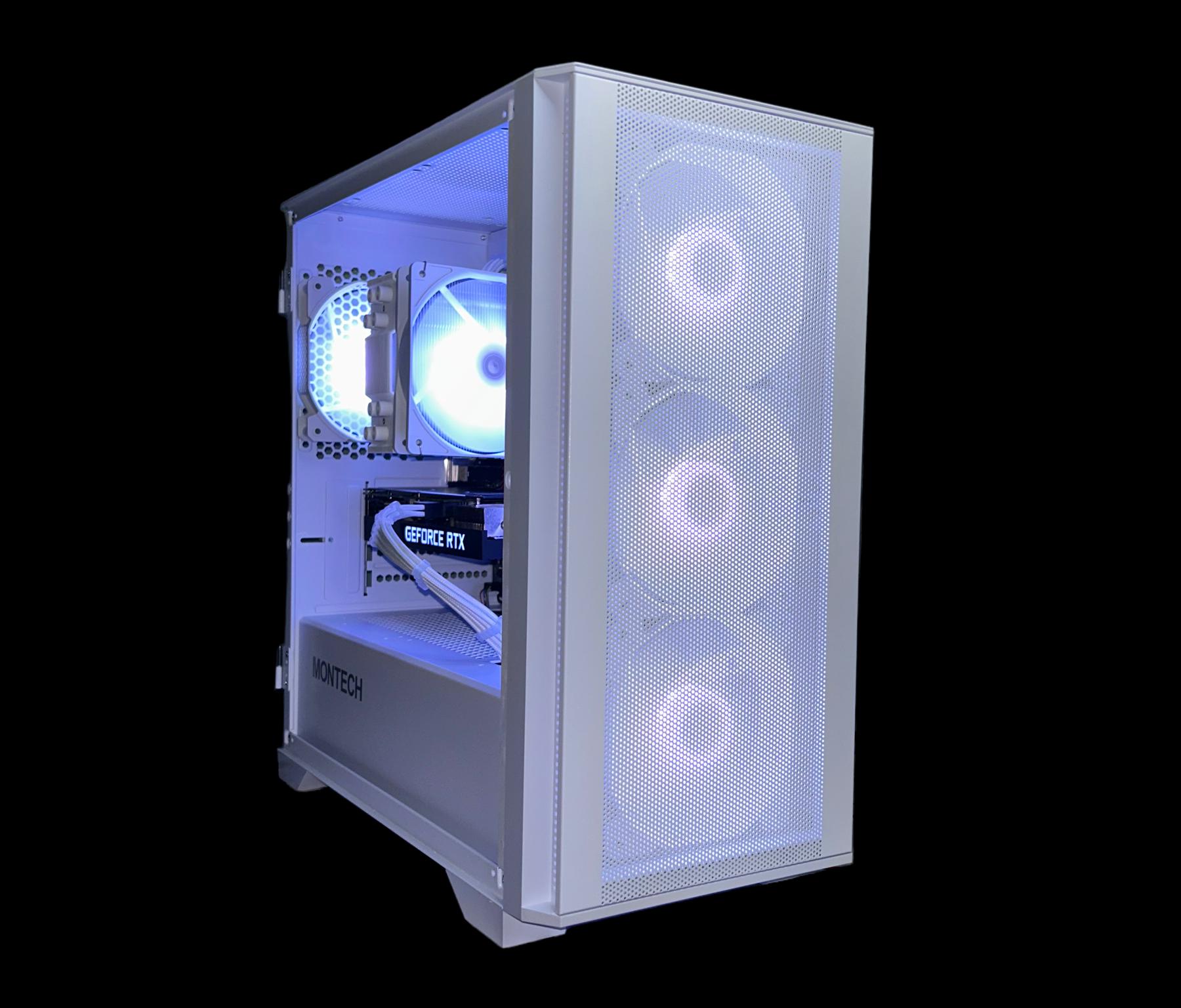 White Custom Gaming / Streaming PC | RTX 3060Ti + Ryzen 5 5600X + 1TB NVME