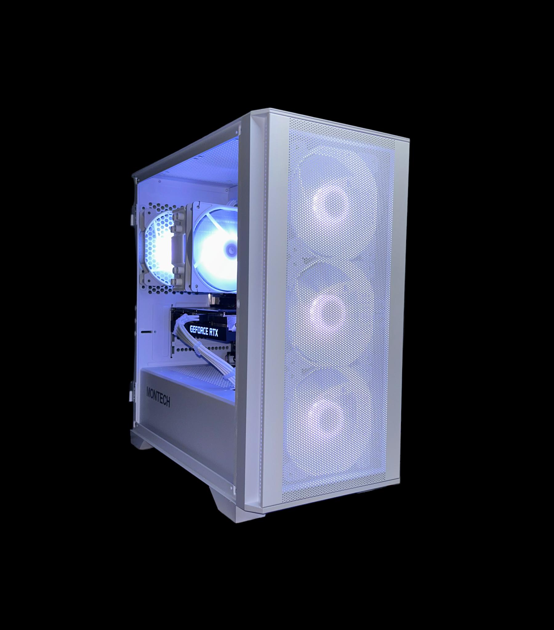 White Custom Gaming / Streaming PC | RTX 3060Ti + Ryzen 5 5600X + 1TB NVME