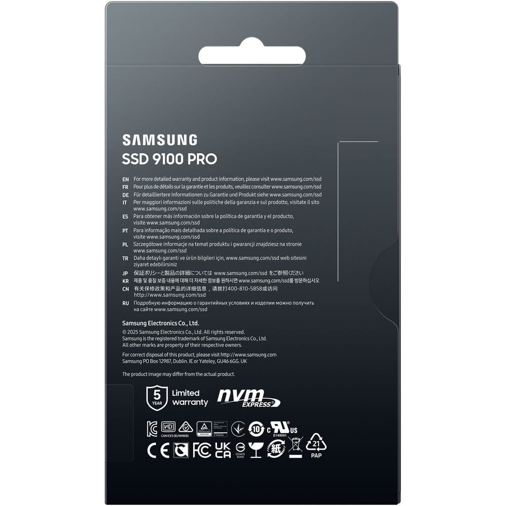 Samsung 2TB 9100 PRO PCIe 5.0 M.2 Internal SSD