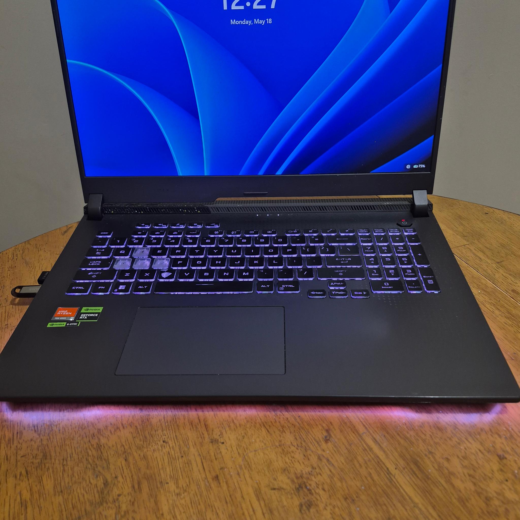 ***READ DESCRIPTION*** ASUS ROG STRIX G713PV-WS94 RTX 4060 RYZEN 9 7845HX 64GB DDR5-5600 CL46