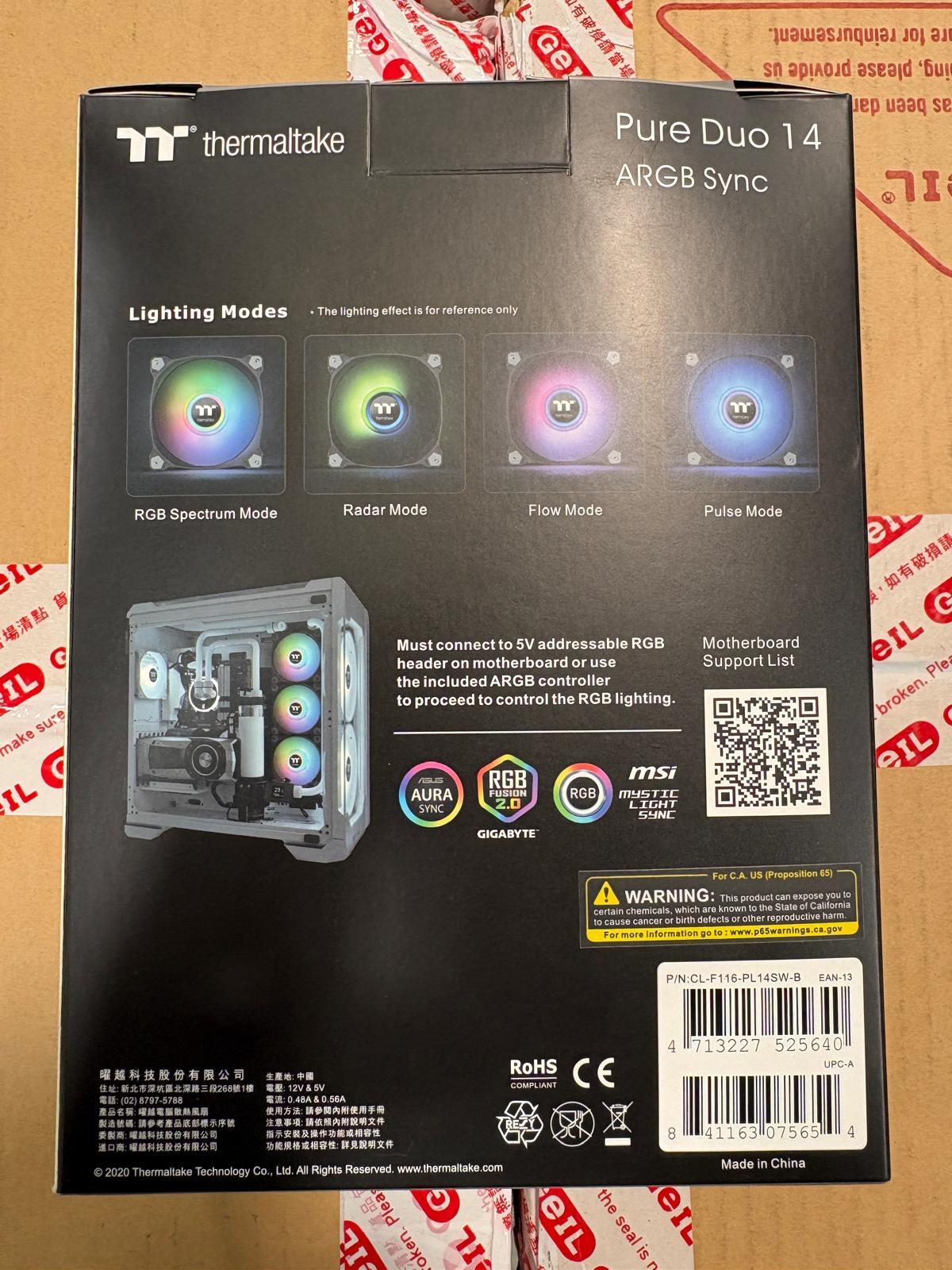 Brand New In Box -  FAN | THERMALTAKE Pure Duo 140mm