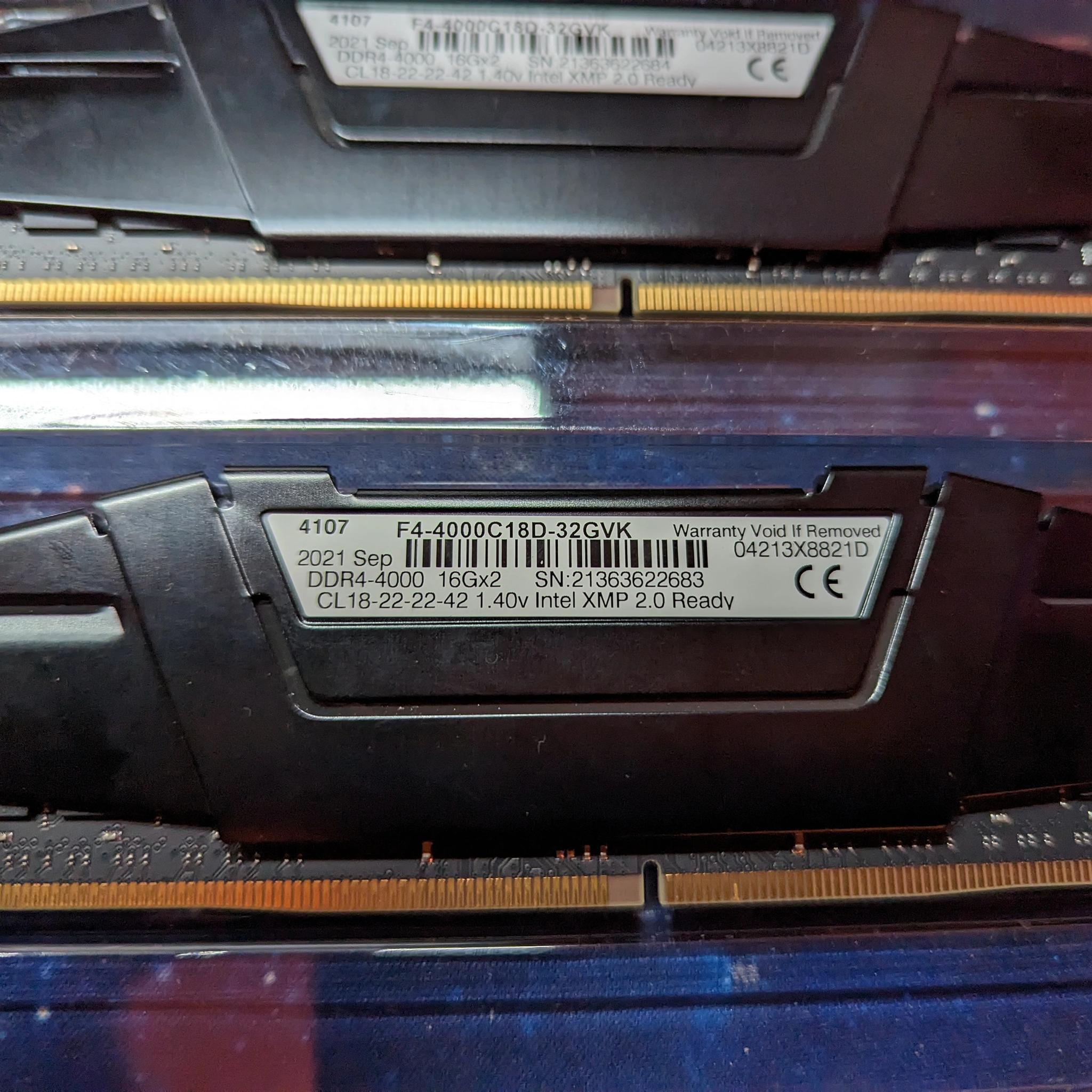 G.Skill DDR4 4000 32GB memory kit