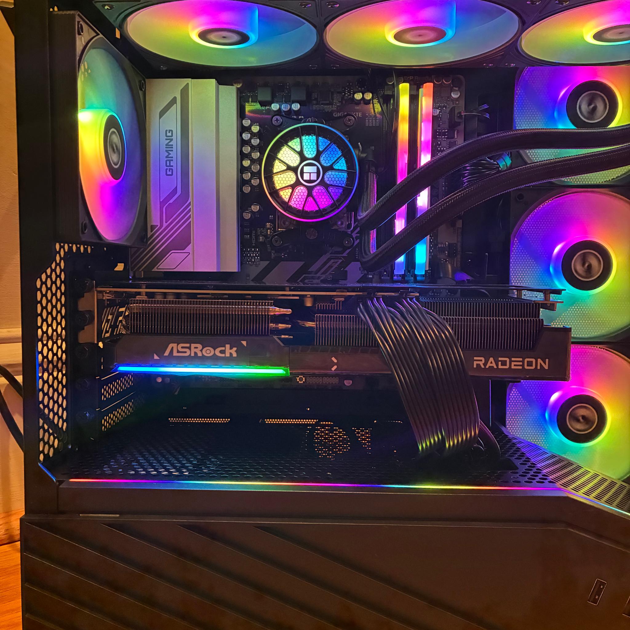 RX 9070 XT RYZEN 7 7700X 4K CUSTOM GAMING PC 32GB DDR5 1TB NVME SSD WIFI 6E WINDOWS 10/11