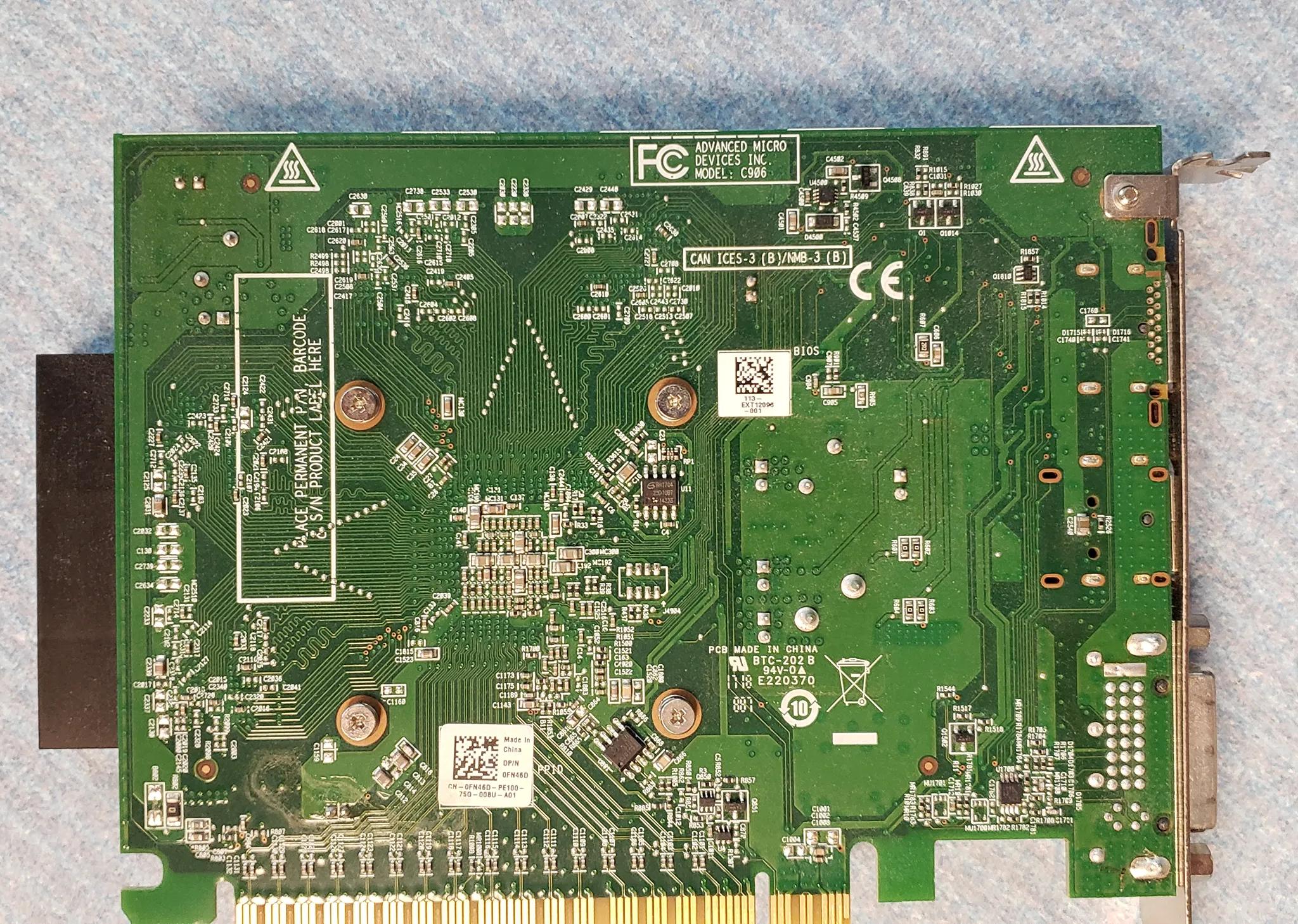 AMD R7 450 graphics card with 4gb memory.