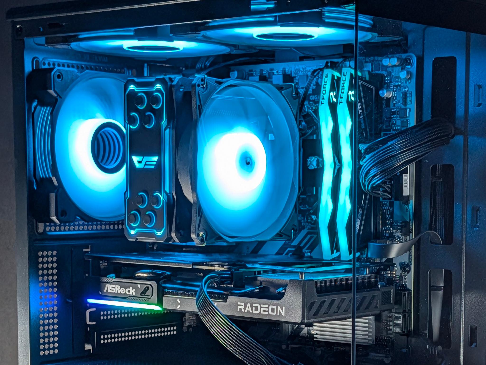 🩵🖤Ryzen 5 7600/RX 9060 XT 8GB Gaming/Streaming PC🩵🖤