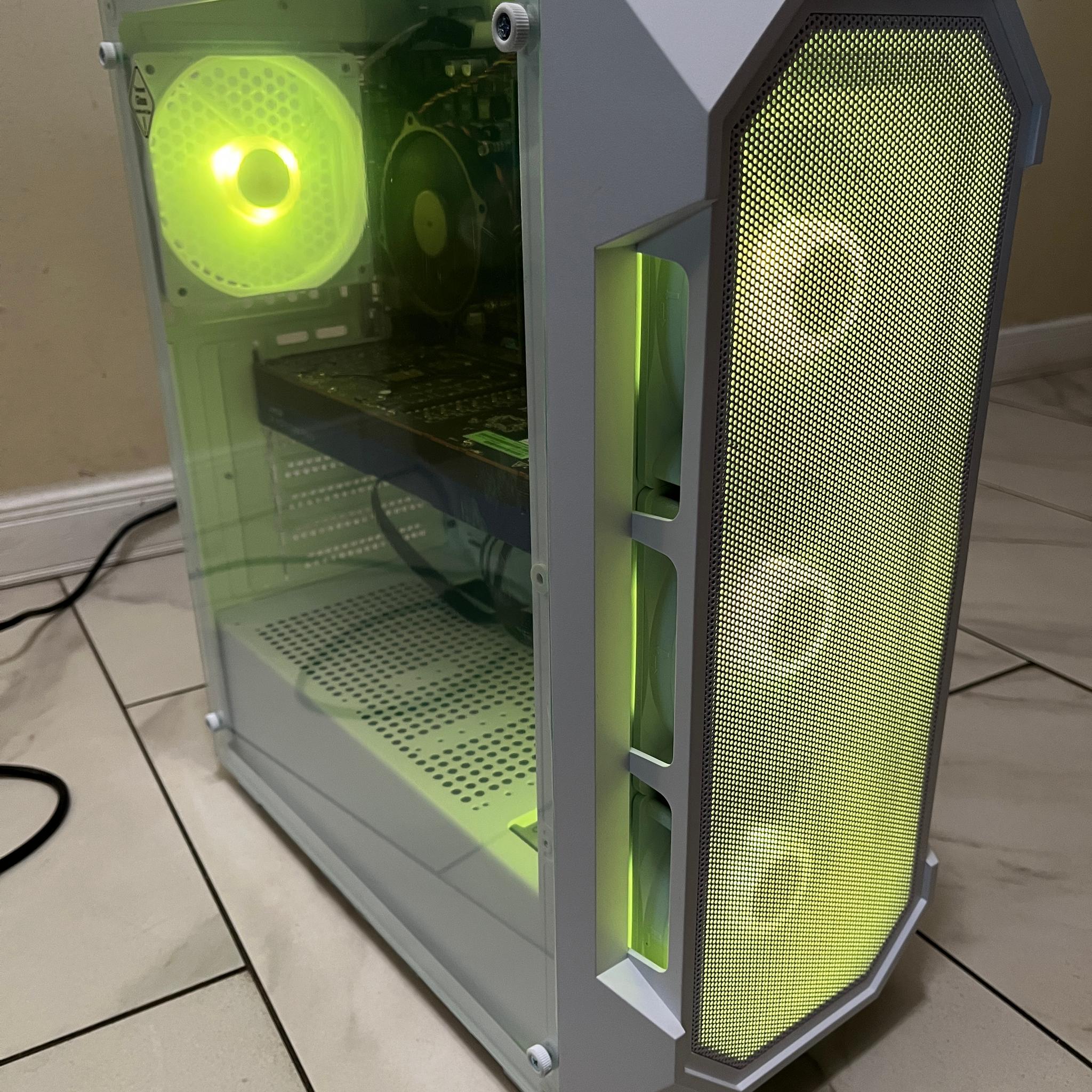 🟠🔥 Intel i5-6600, AMD W5700 8GB, 12GB RAM,  500 GB SSD, High Performance RGB Gaming PC 🖥️🟢