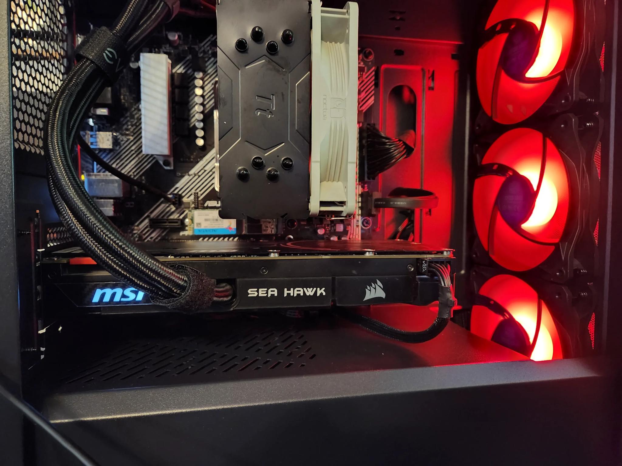 The RED MONSTER 2 1080p gaming pc GTX 1080 SEAHAWK and Ryzen 7 1700X