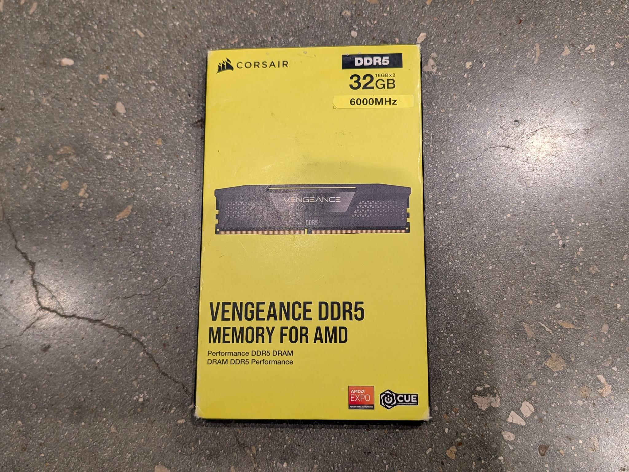 Corsair Vengeance DDR5 32GB (2x16GB) 6000MHz CL30/CMK32GX5M2B6000Z30