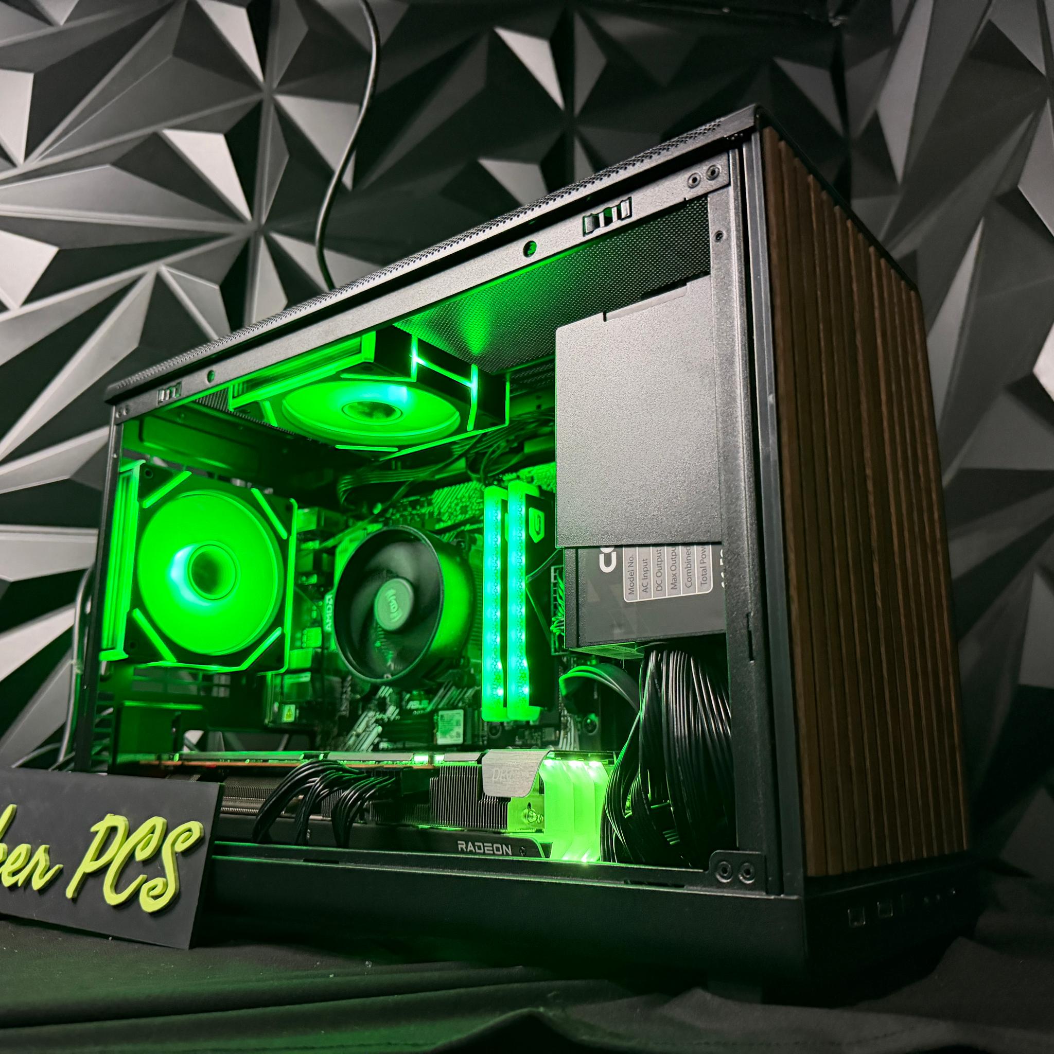 🌈🌲 NEON OAK 🌲🌈 Radeon RX 6750 XT Custom Gaming PC - Ryzen 5 5500