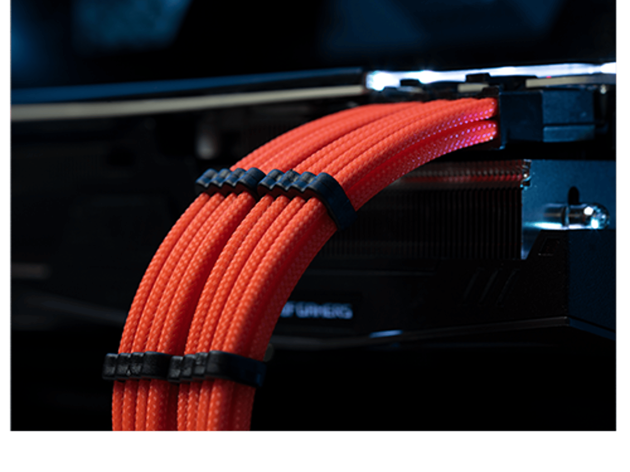 CableMod Sleeved 16-Pin 12VHPWR GPU Extension Cable 2-Pack Orange - New