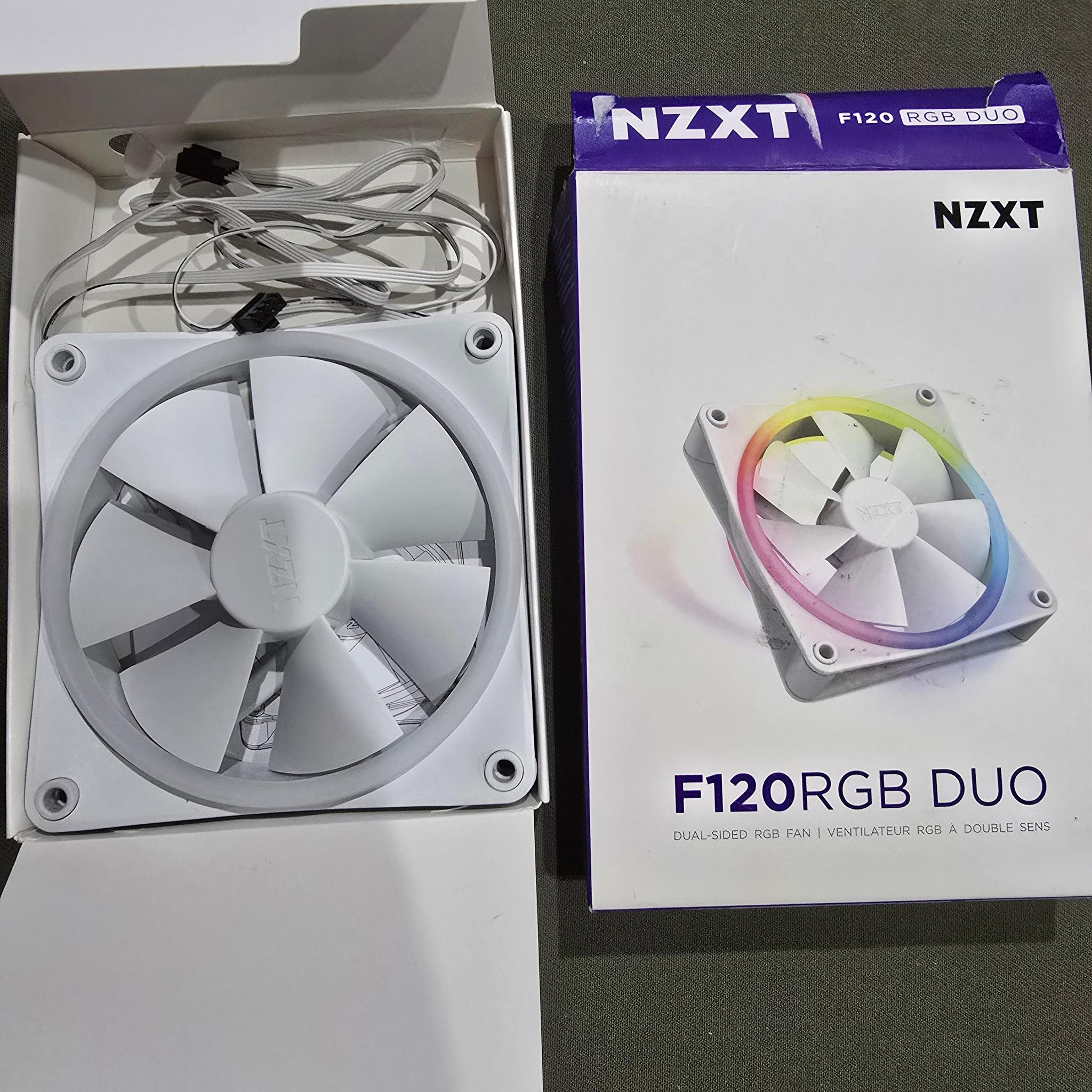 NZXT F120RGB Duo - 120mm Dual-Sided RGB Fan USED
