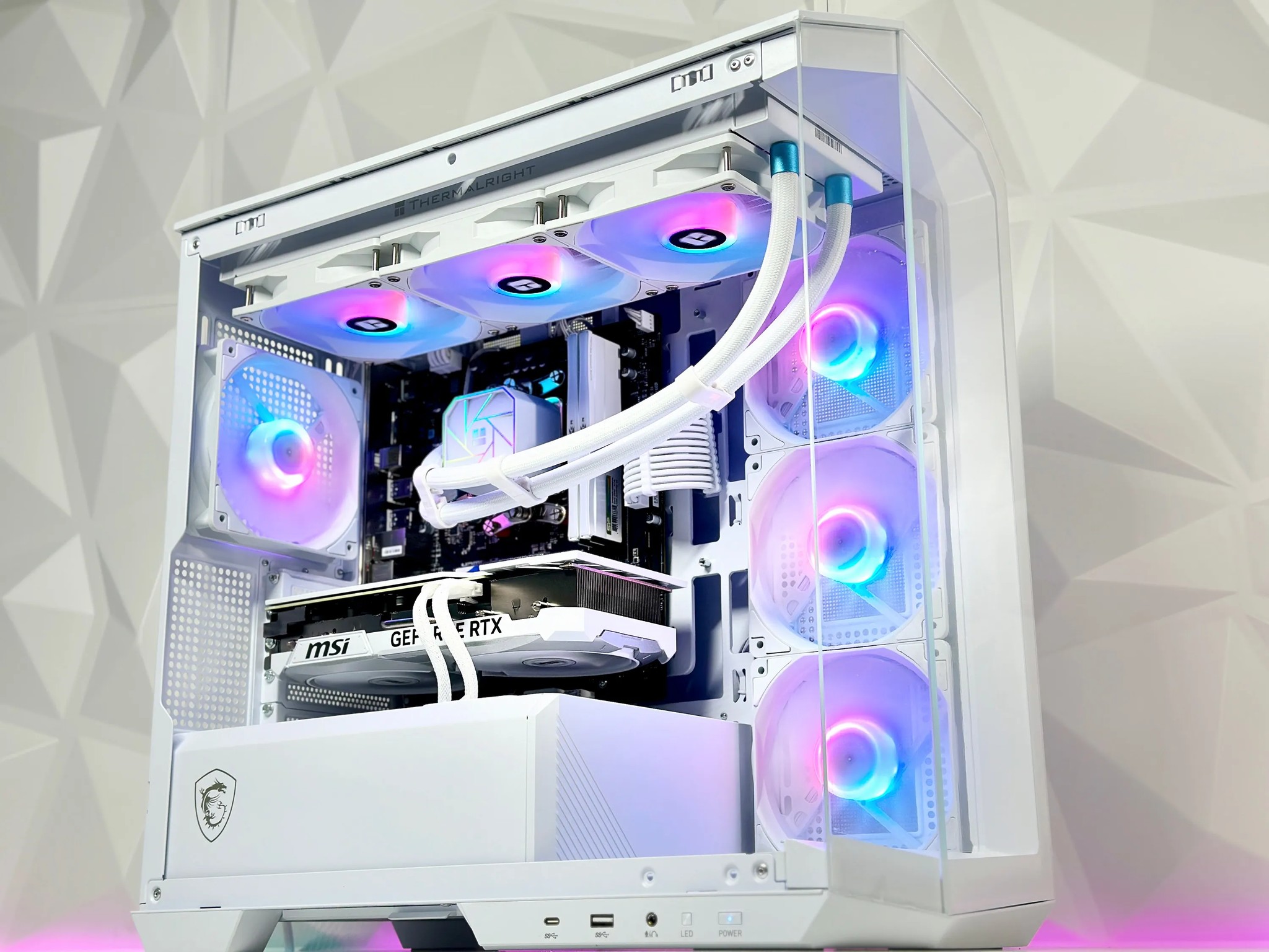 🌨️⛄90° N||Liquid Cooled Gaming PC🌨️Nvidia RTX 4070  12GB🌨️AMD Ryzen 5 7600X🌨️32GB DDR5