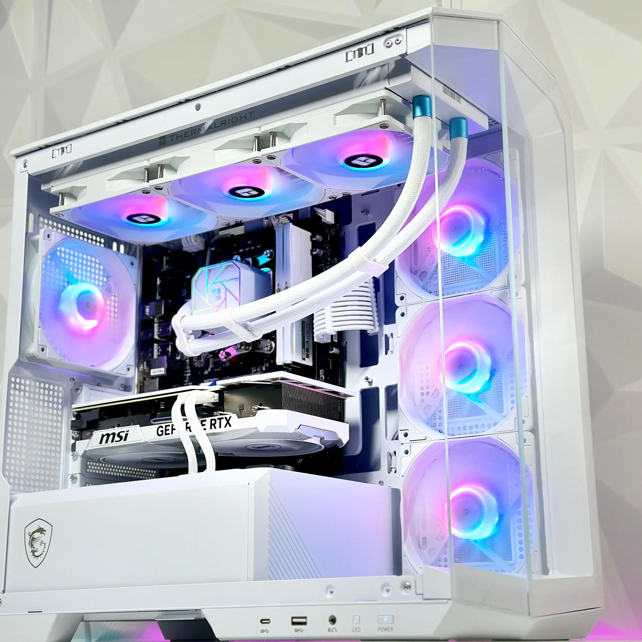 🌨️⛄90° N||Liquid Cooled Gaming PC🌨️Nvidia RTX 4070  12GB🌨️AMD Ryzen 5 7600X🌨️32GB DDR5