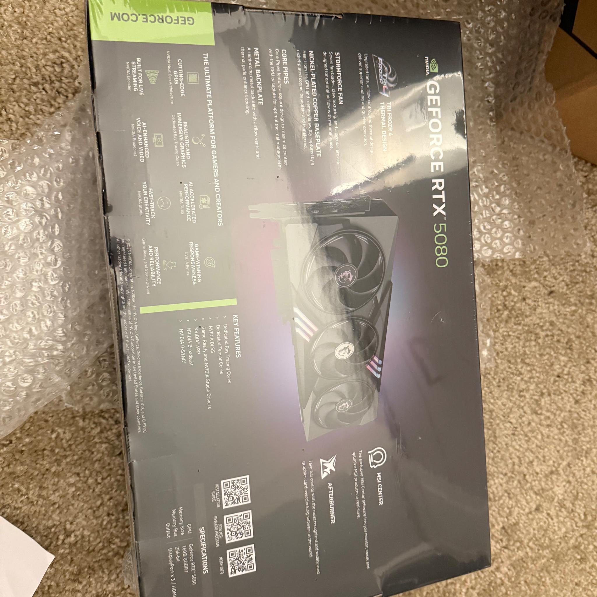 BNIB MSI Gaming Trio 5080 with BNIB MSI 1000w PSU!
