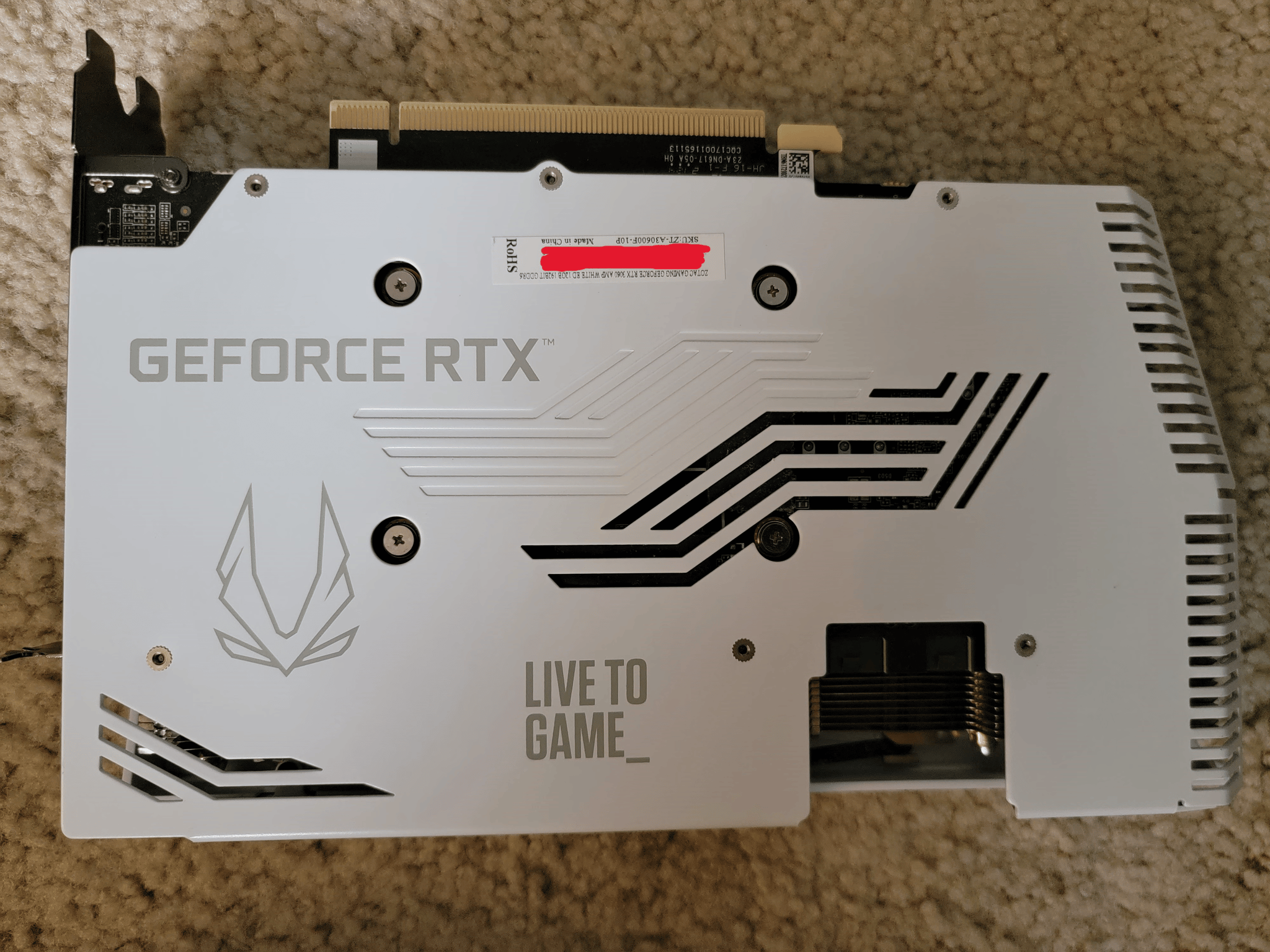 Zotac Gaming RTX 3060 12GB GDDR6 AMP White Edition LHR Like New With Original Box