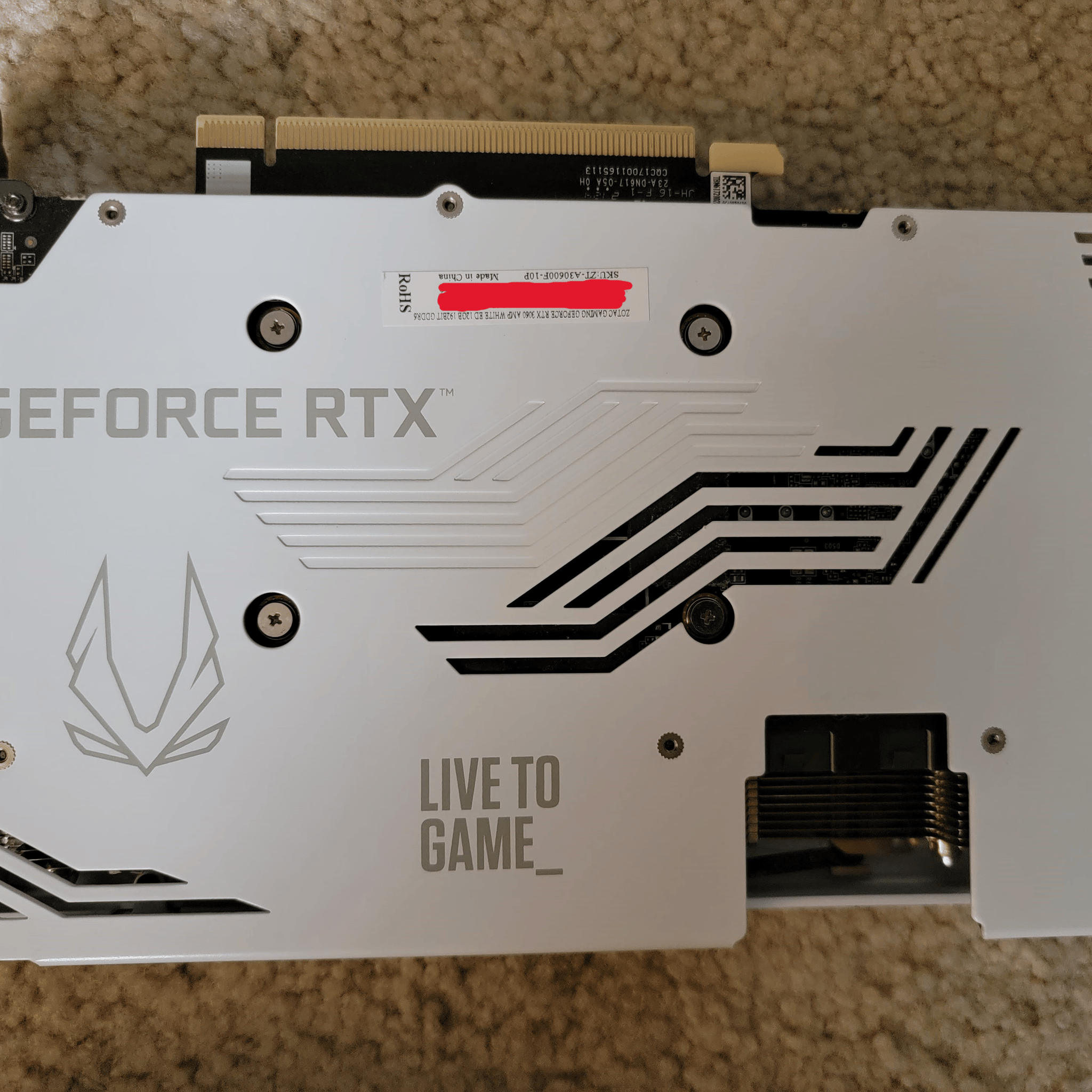 Zotac Gaming RTX 3060 12GB GDDR6 AMP White Edition LHR Like New With Original Box