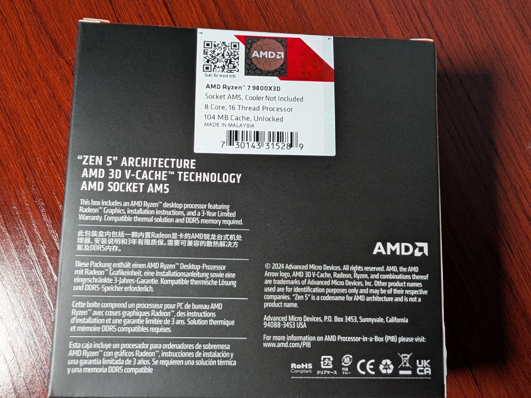 AMD Ryzen 7 9800X3D *BRAND NEW SEALED*