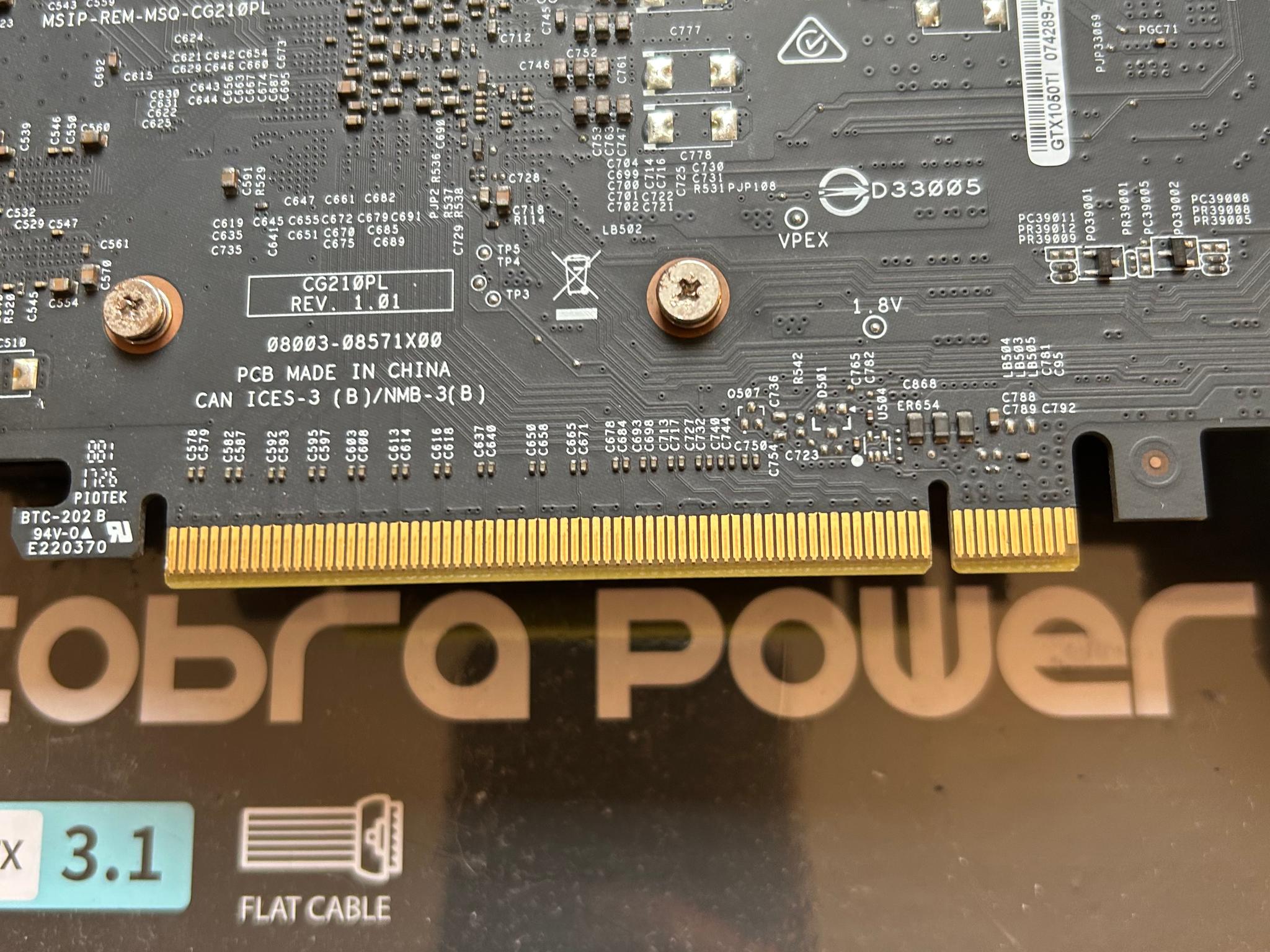 ASUS Phoenix GeForce GTX 1050 Ti 4GB GDDR5 Graphics Card - No External Power!