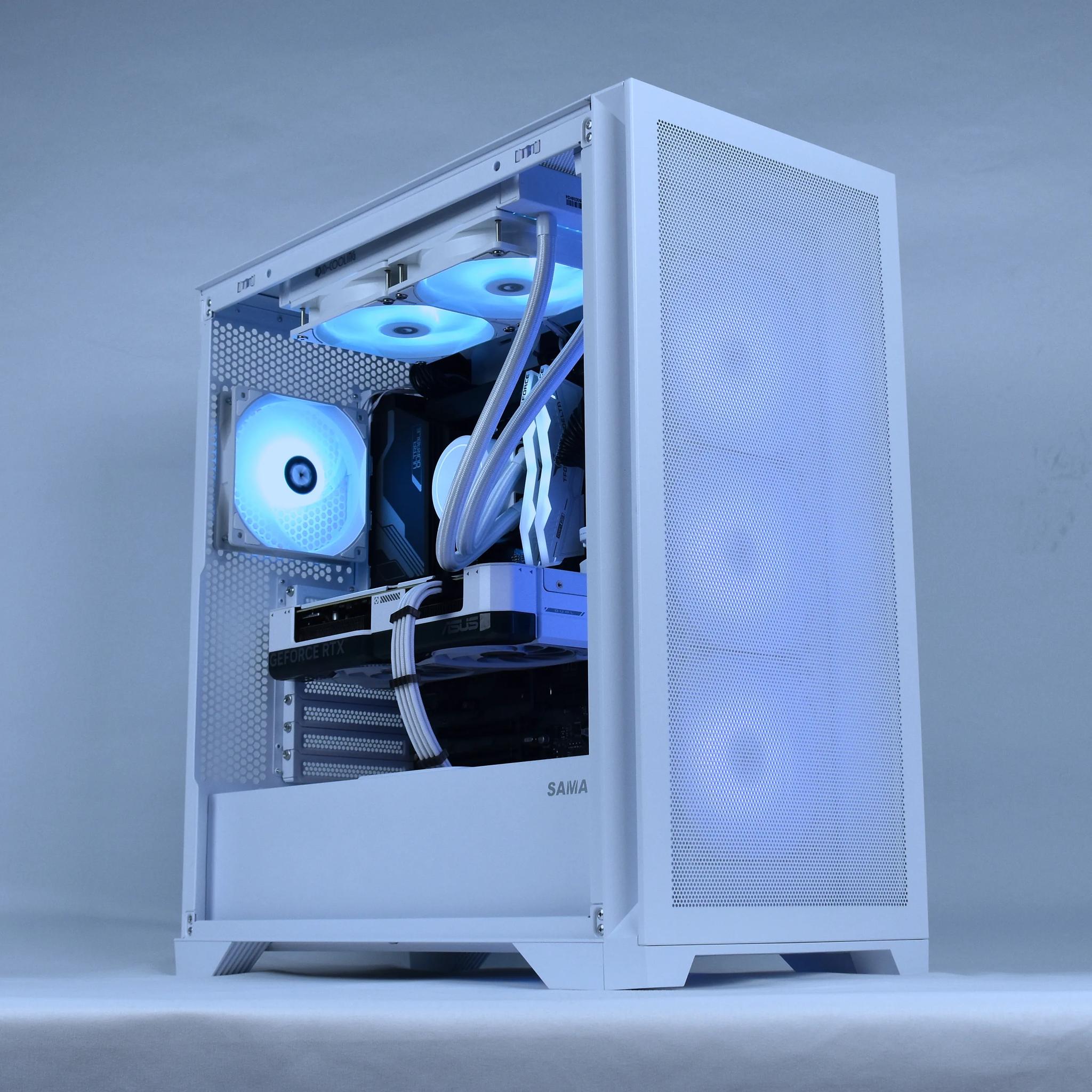 🧊ICE🧊 1440p Gaming & Streaming PC + Keyboard | Intel 12600KF, NVIDIA RTX 4070, 1TB SSD, 32G DDR5