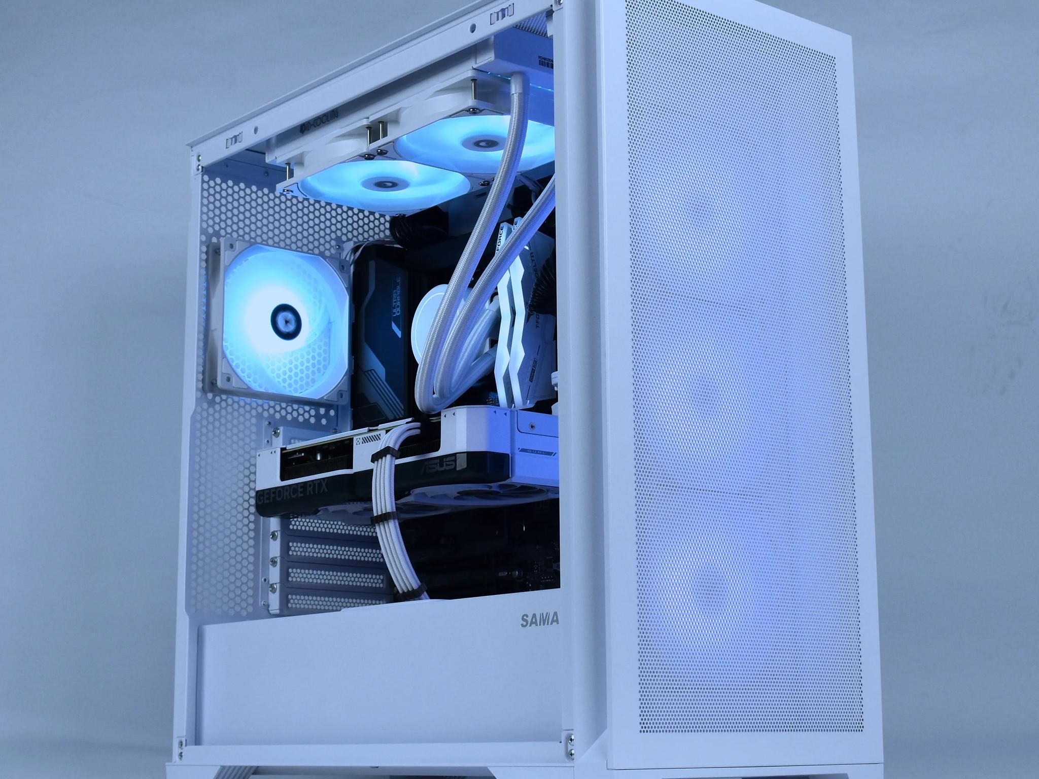 🧊ICE🧊 1440p Gaming & Streaming PC + Keyboard | Intel 12600KF, NVIDIA RTX 4070, 1TB SSD, 32G DDR5