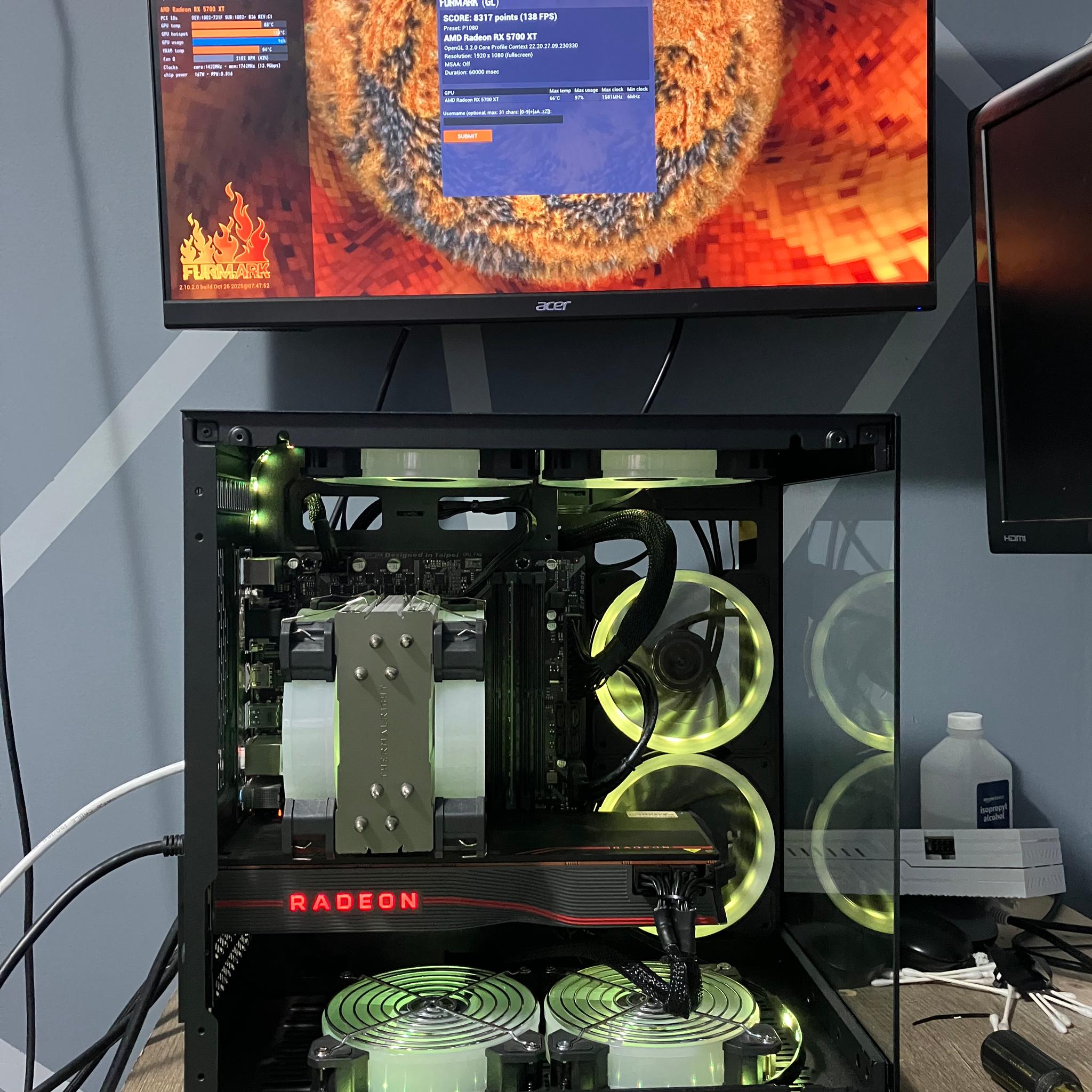 i7-9700 | RX 5700 XT | 16 GB Ram | 512 GM NVMe | 600W PSU | Win 11 Pro | RGB | Tempered Glass