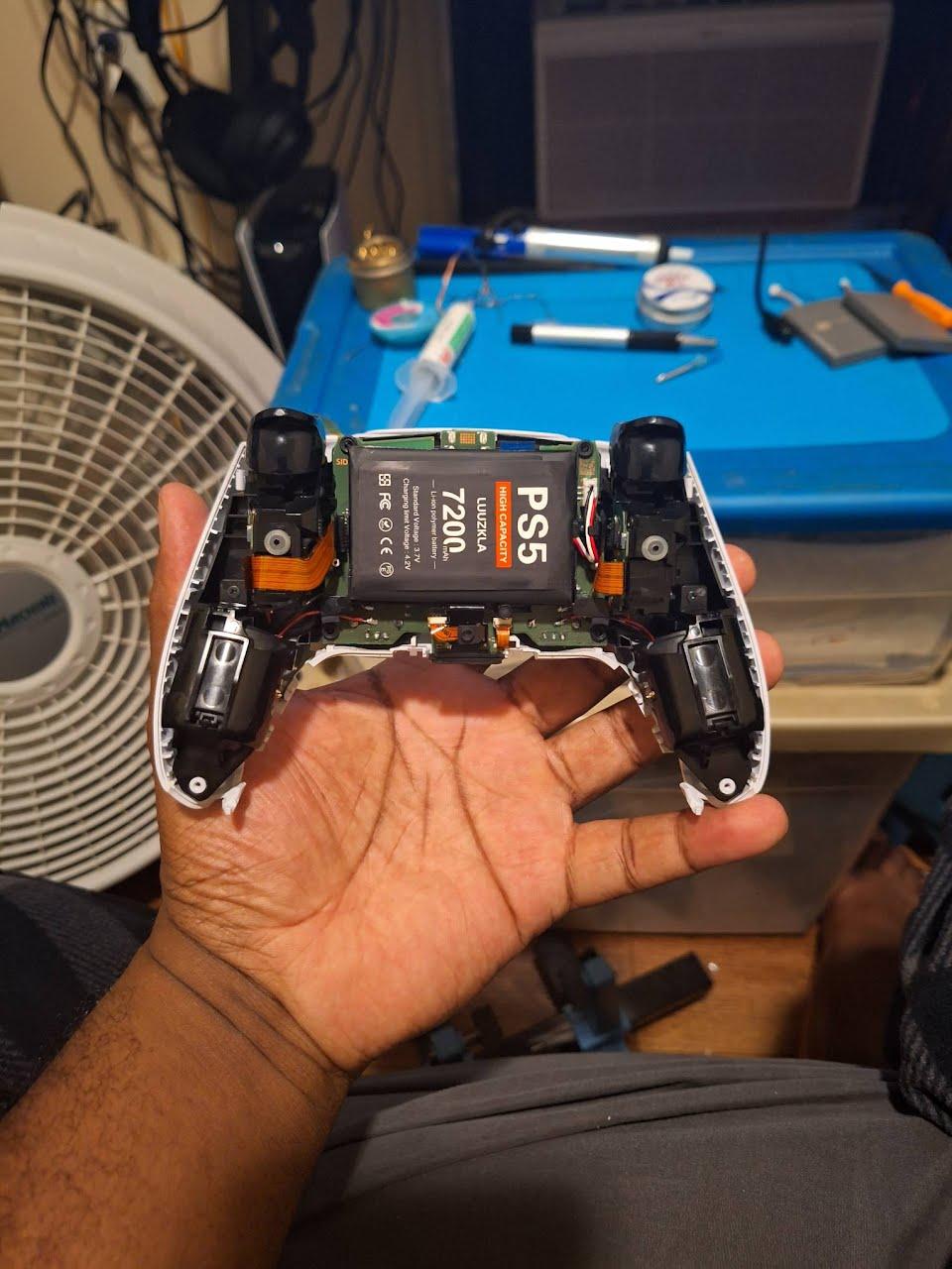 PS5 DualSense Wireless Controller with Hall-Effect Sticks and Extended 7200mah Battery