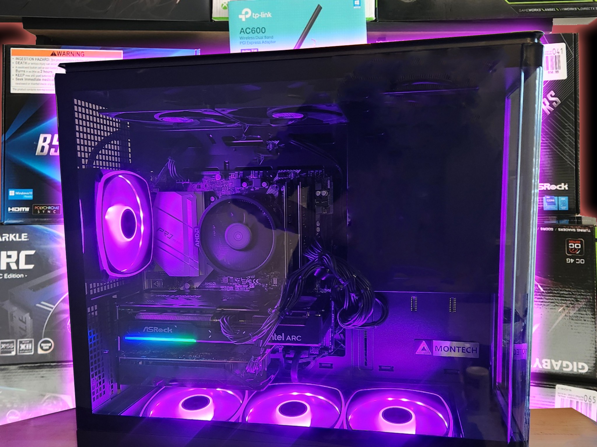 Ryzen 5 3600, Intel Asrock Challenger b570, 32Gb ram, 1Tb nvme ssd