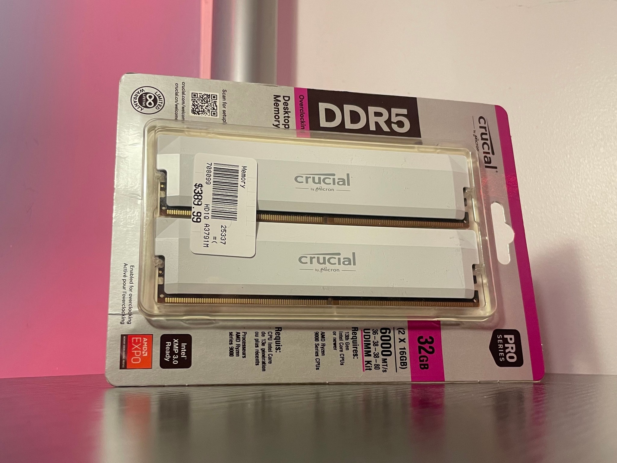 Crucial Pro 32gb DDR5 6000MT/s CL36 White