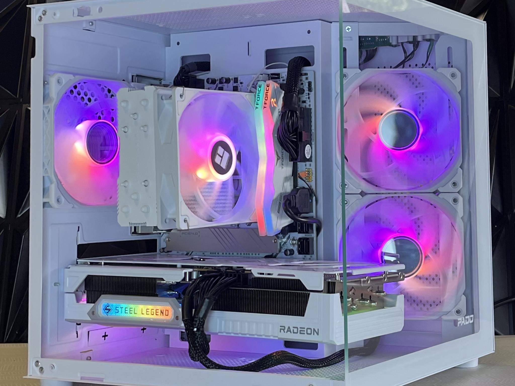 HIGH END RX 9070 XT ALL WHITE CUSTOM GAMING PC!