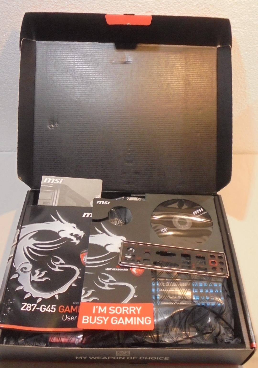 MSI-Z87 G45-Gaming/Intel I-7/16GB Gaming combo In Original Box