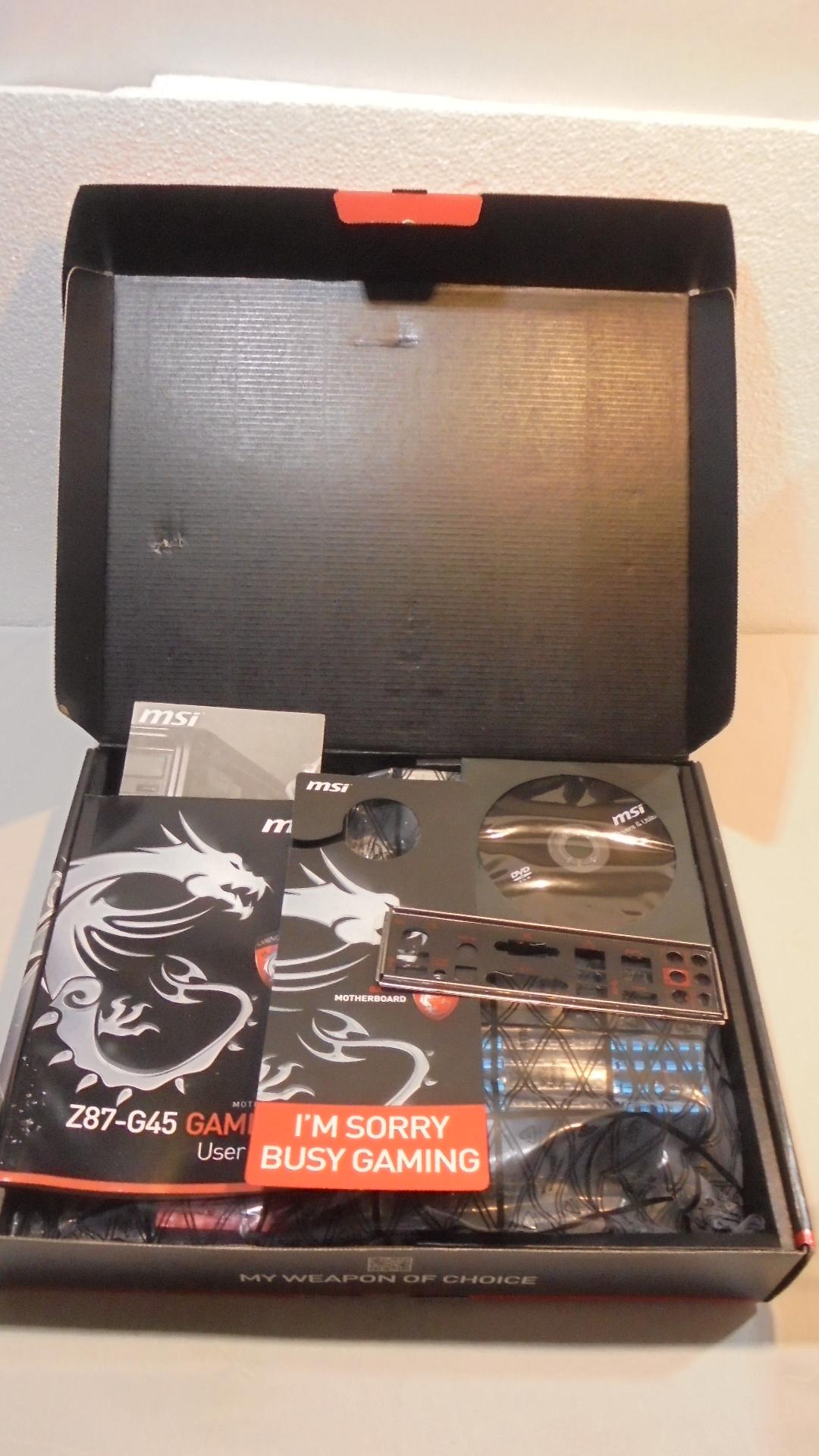MSI-Z87 G45-Gaming/Intel I-7/16GB Gaming combo In Original Box