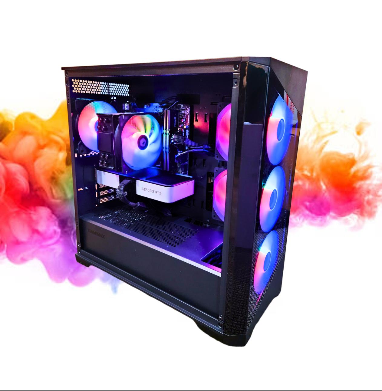 SALE: RTX 3060 TI + i5 11400 + 16GBs DDR4 RAM + 512GB SSD + 7 RGB Fans ( Black RGB Gaming PC )
