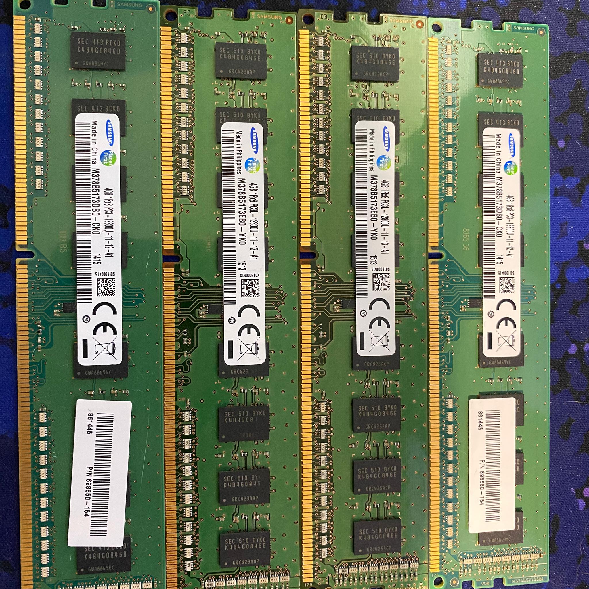 4x4gb OEM DDR3 DDR3L 1600 (PC3L-12800) CL 11 System Memory