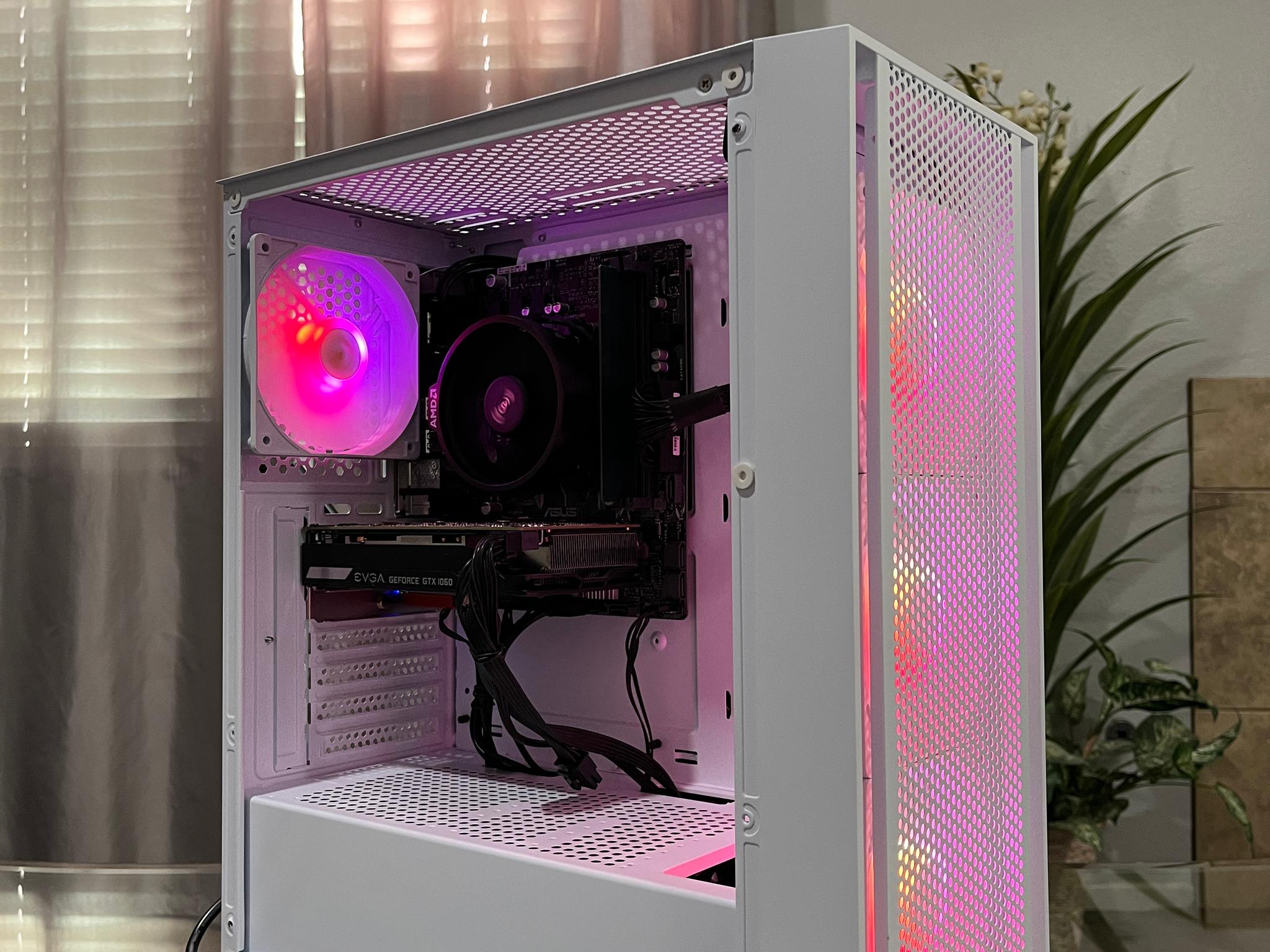 GTX 1060 6GB, Ryzen 5 2600, 8GB RAM | White RGB Gaming Computer/Pc