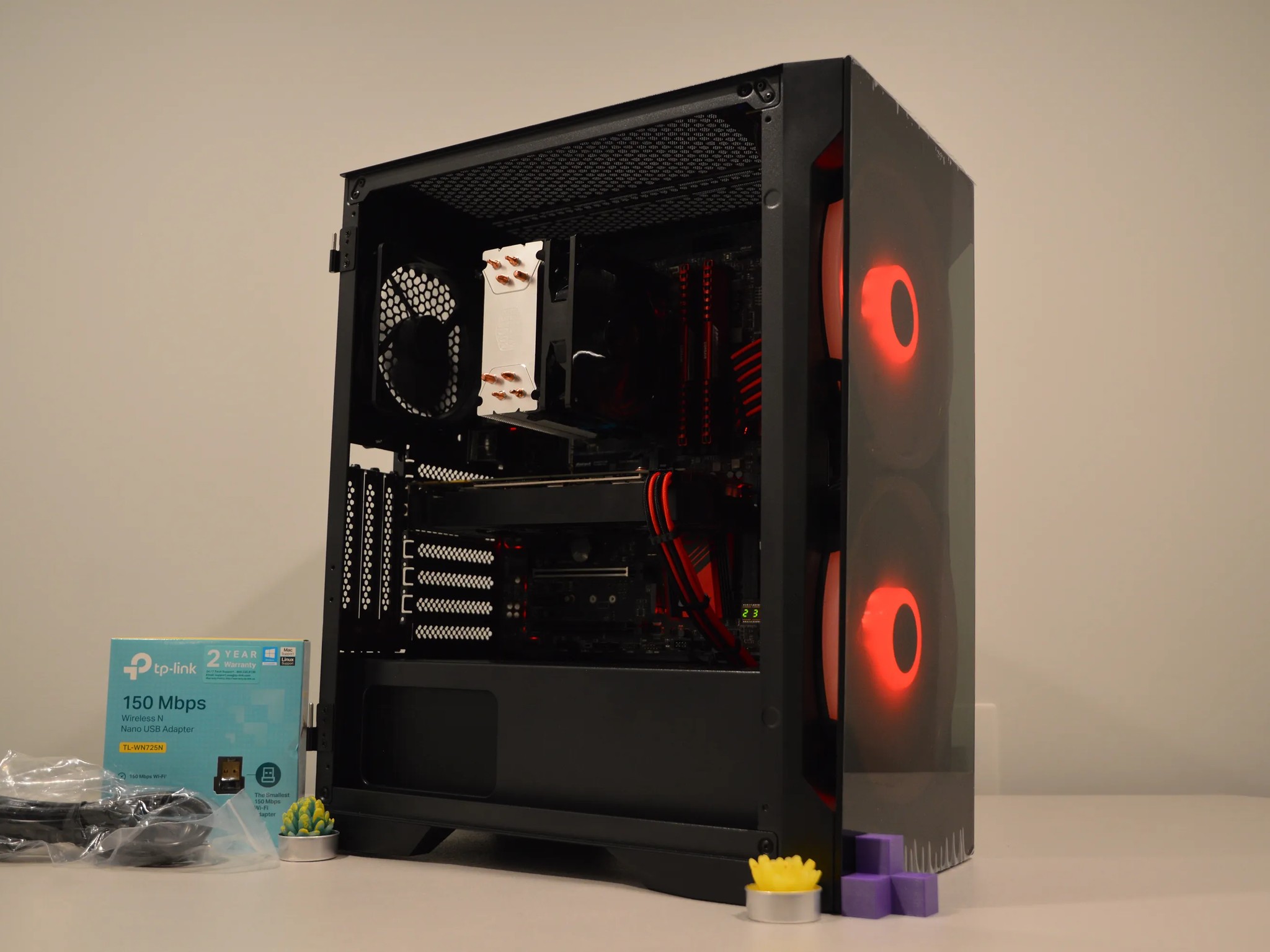 ⚫️🔴 Midnight Cherry 🔴⚫️ | Intel i5-6600K | NVIDIA GTX 1070 8GB | 16GB RAM | 256GB SSD + 1TB HDD |