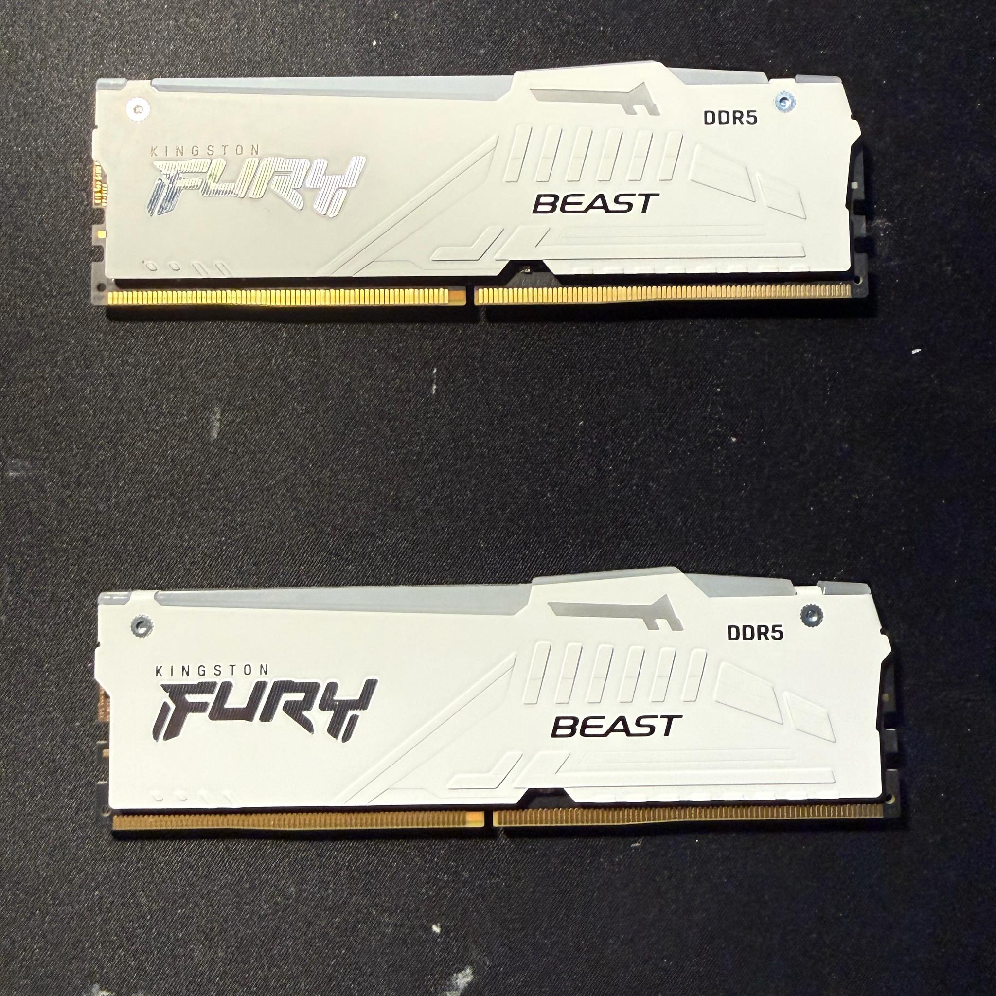 Kingston FURY Beast 64GB (2x 32GB) DDR5 RGB Desktop Memory, 6000MT/s cl 36
