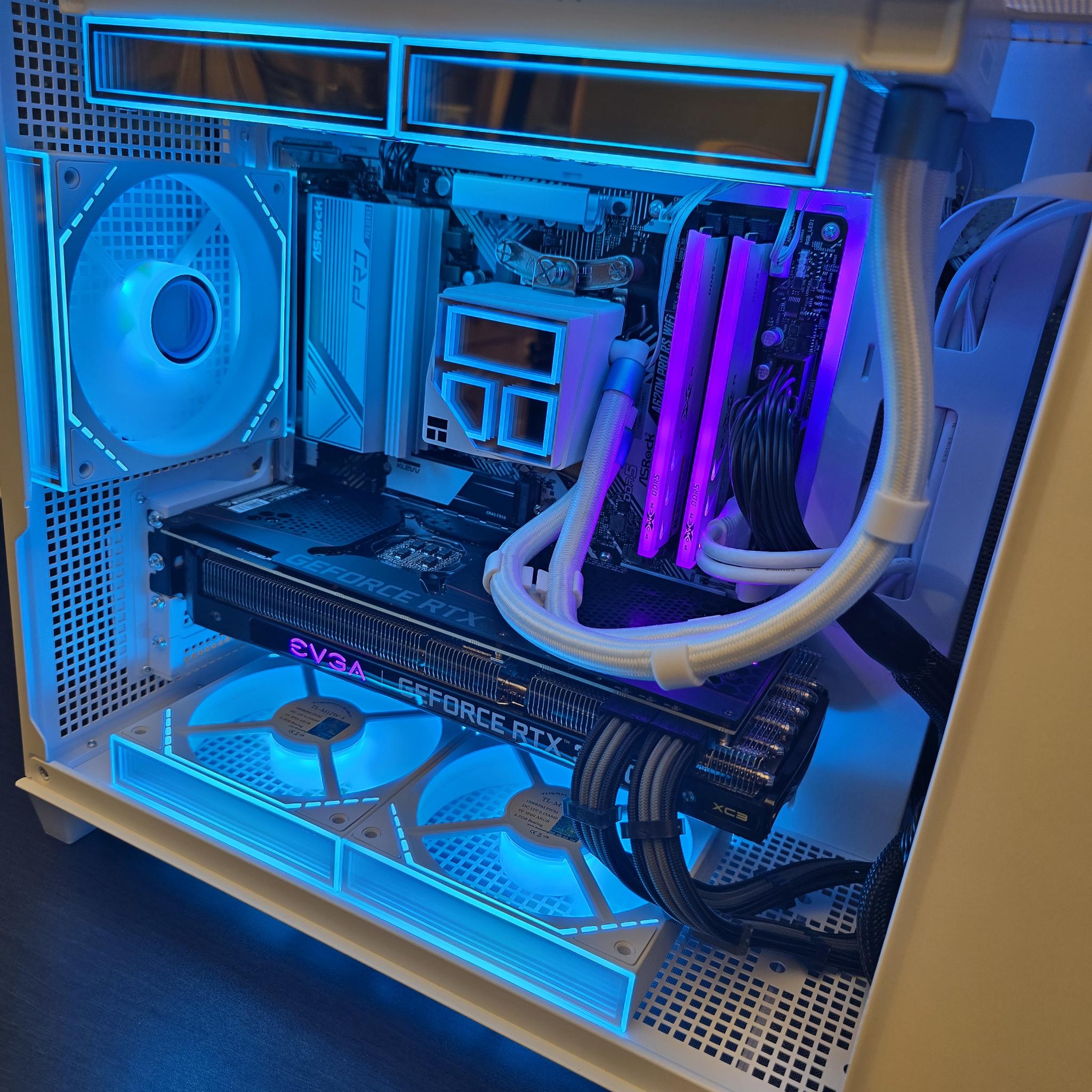 ⚪️🟣1440P SSF AM5 PC | RTX 3080 OC | RYZEN 5 7600x | 32GB RAM | Asus AP201🟣⚪️