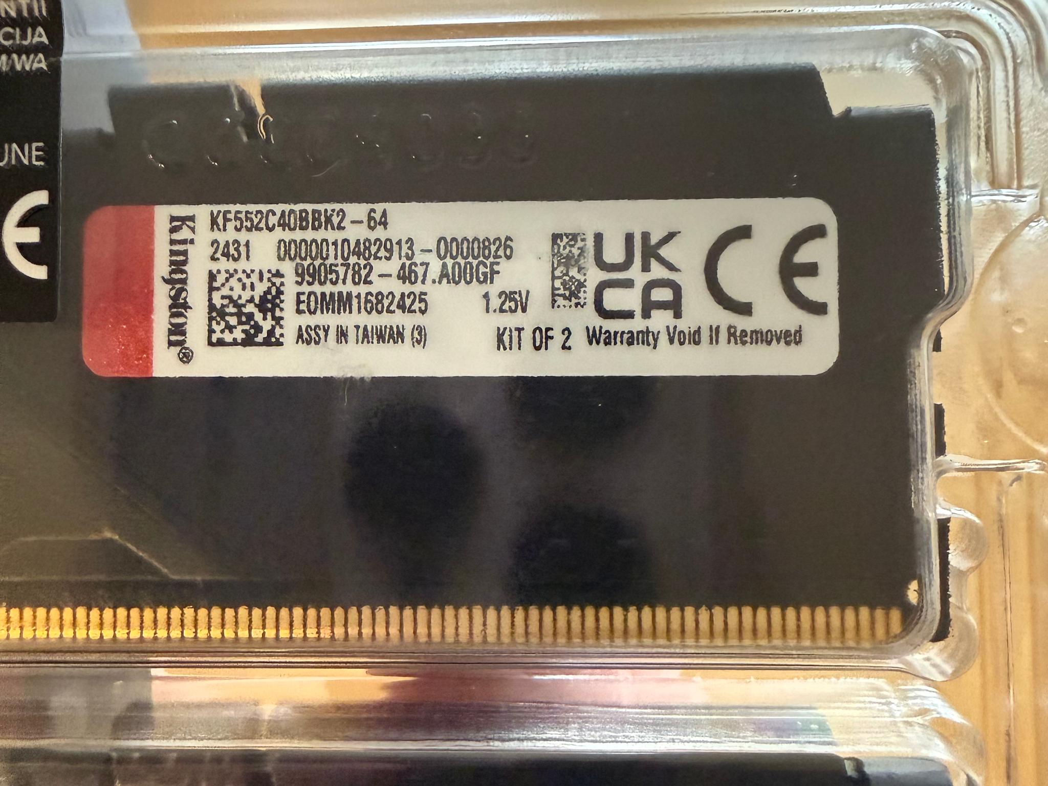 64GB DDR5 2x32gb BNIB