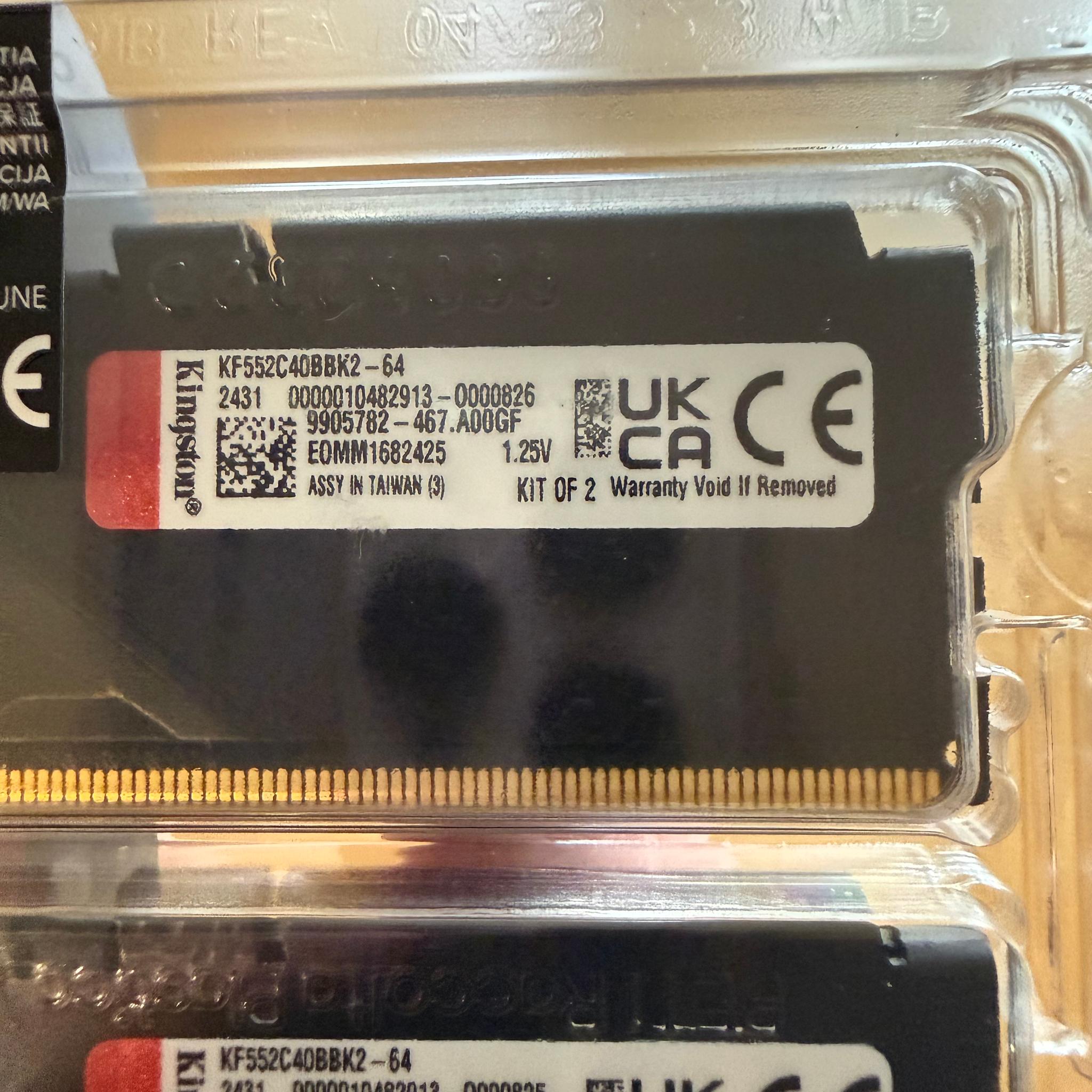 64GB DDR5 2x32gb BNIB