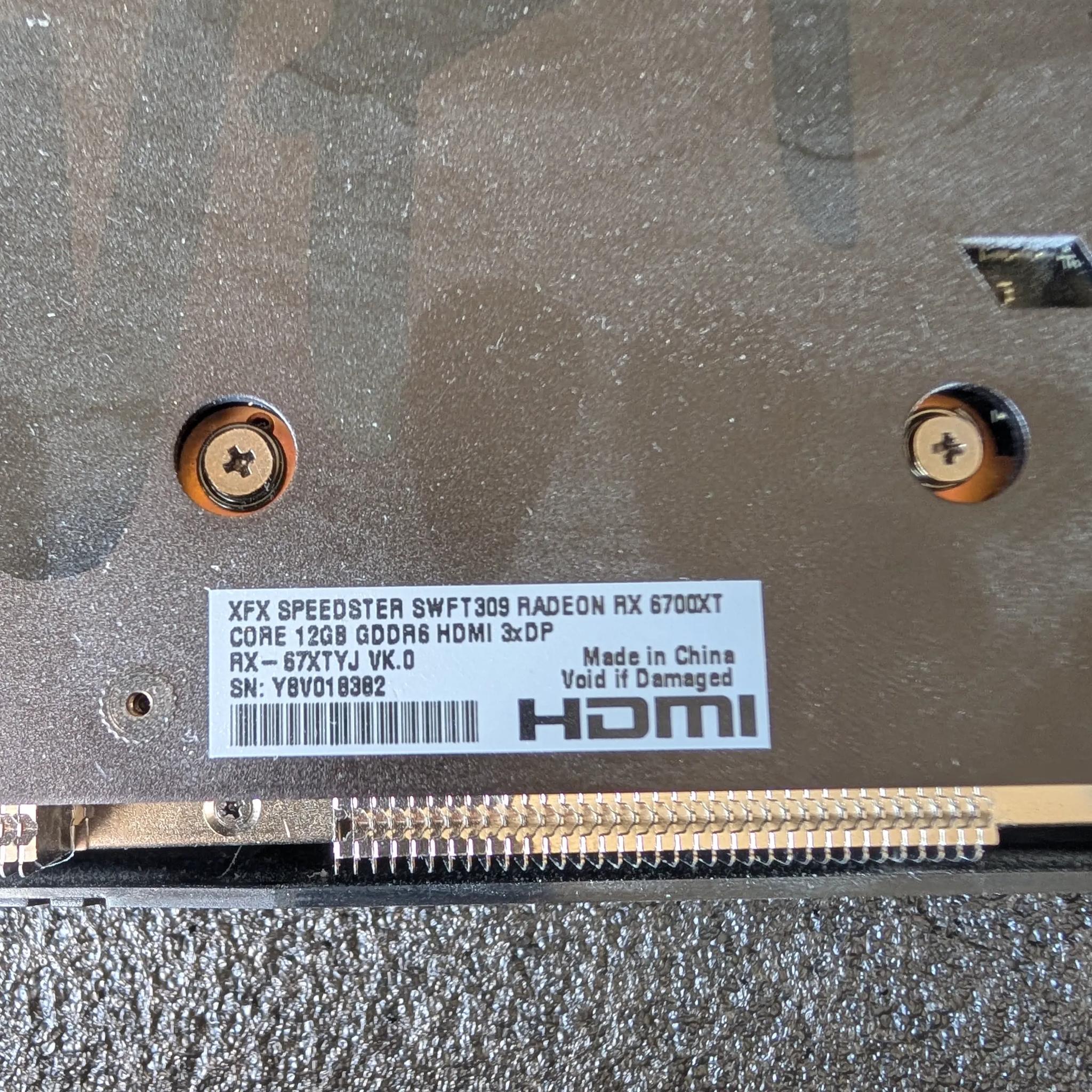 XFX Swift AMD Radeon RX 6700XT