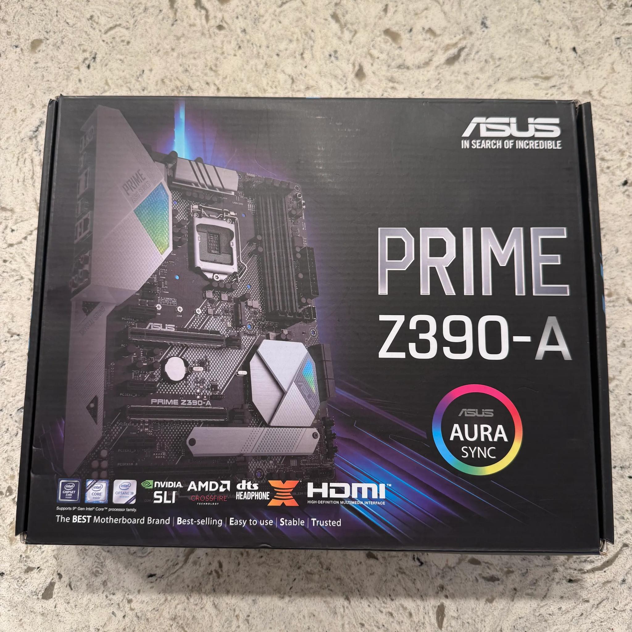 ASUS Prime Z390-A w/ i7-9700 processor